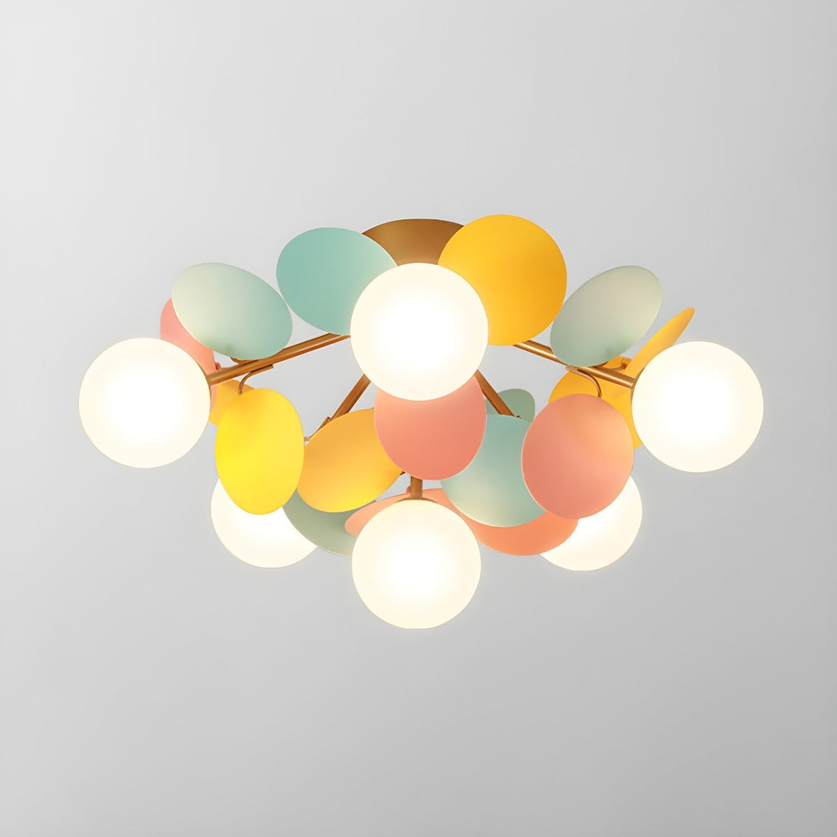 Fioragrove Round Macaron Flush Mount Ceiling Light