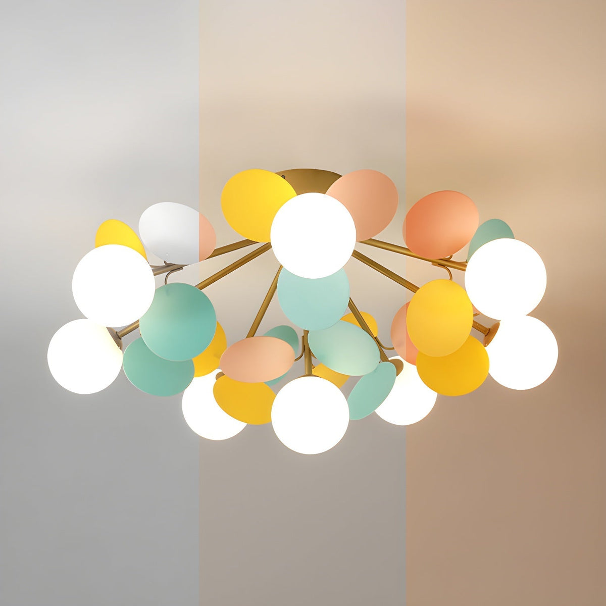 Fioragrove Round Macaron Flush Mount Ceiling Light