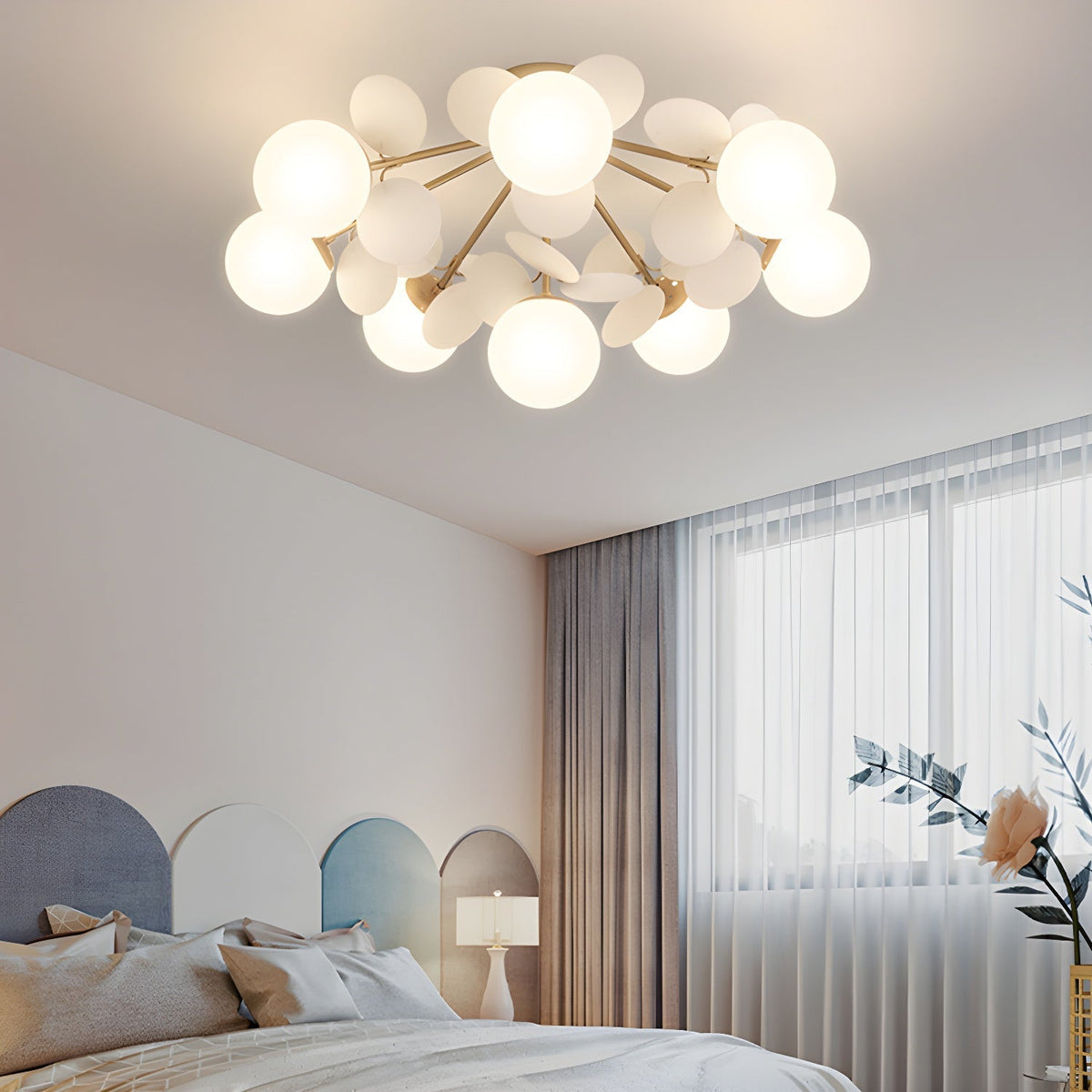 Fioragrove Round Macaron Flush Mount Ceiling Light