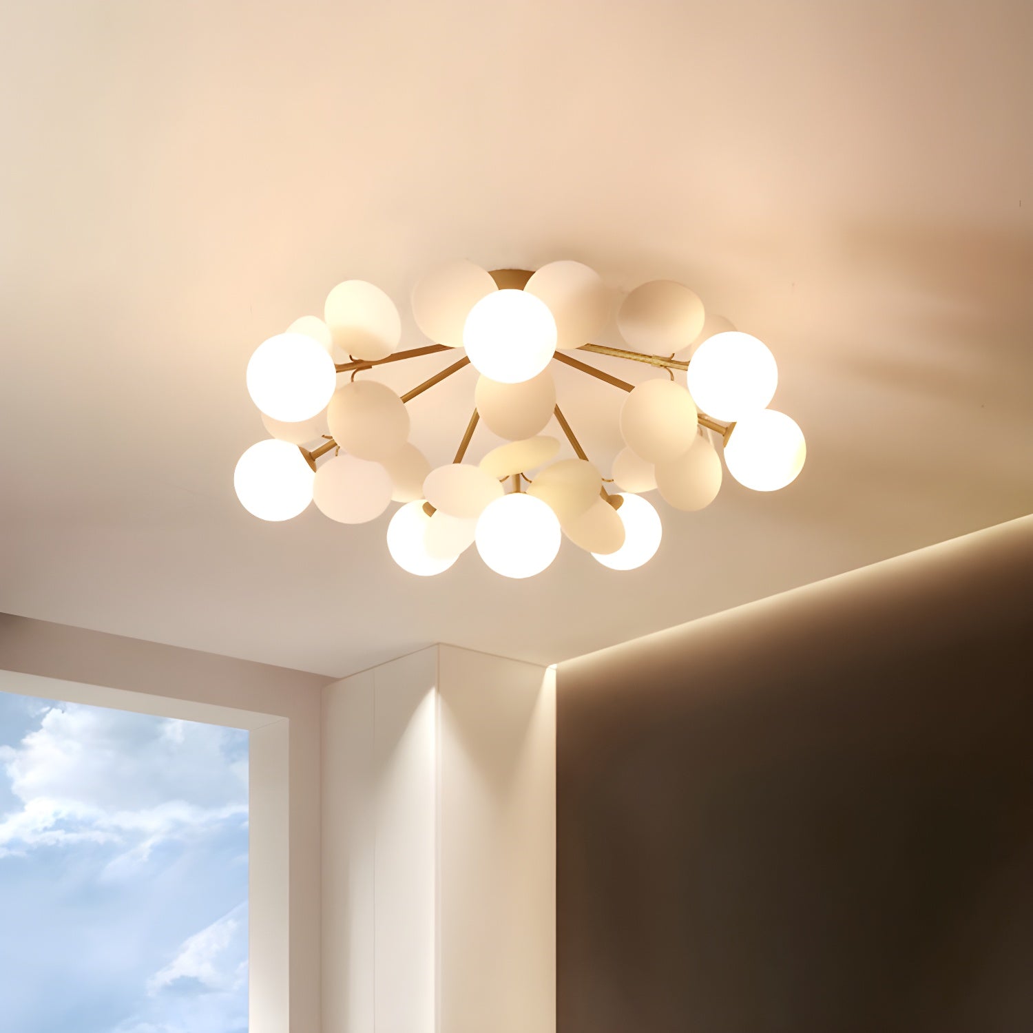 Fioragrove Round Macaron Flush Mount Ceiling Light