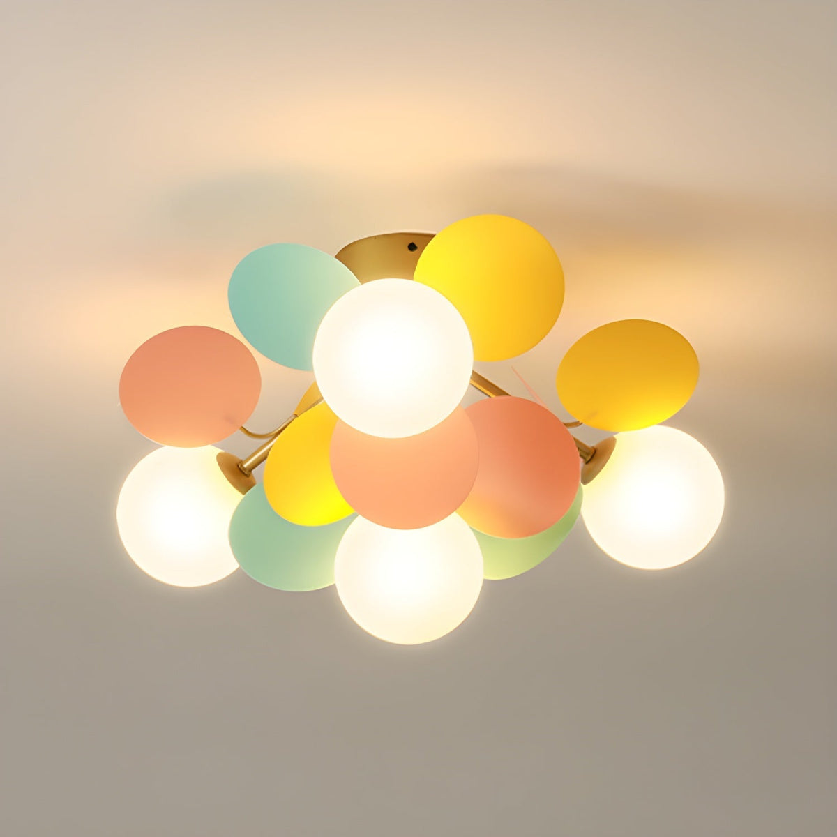 Fioragrove Round Macaron Flush Mount Ceiling Light