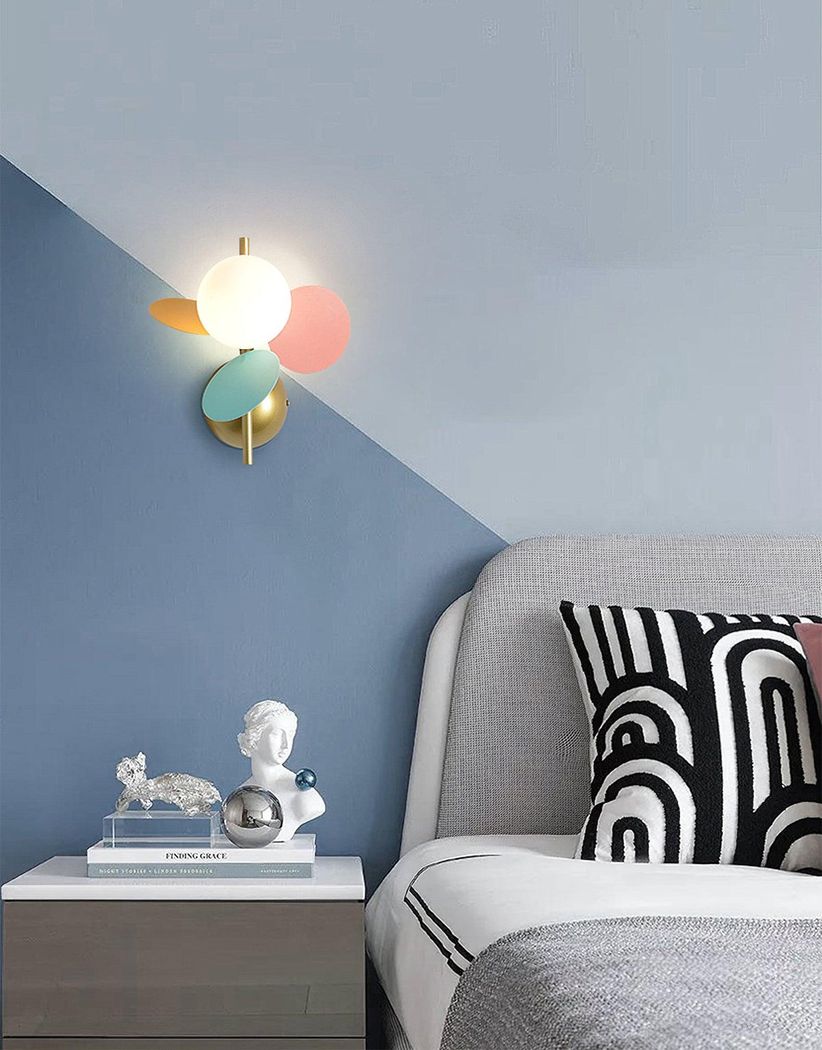 Culoren Round Nordic Art Glass Wall Lamp