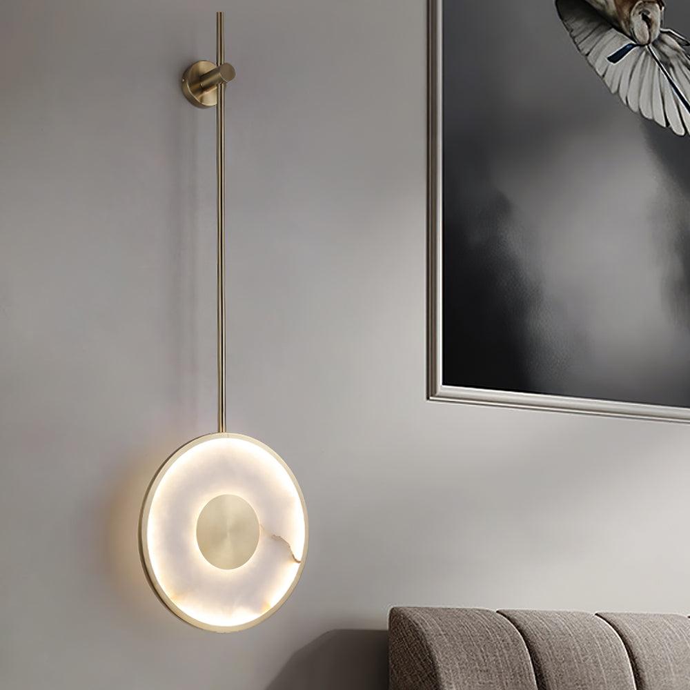Vevelila Minimalist Alabaster Pendant Light - Neutral Decor
