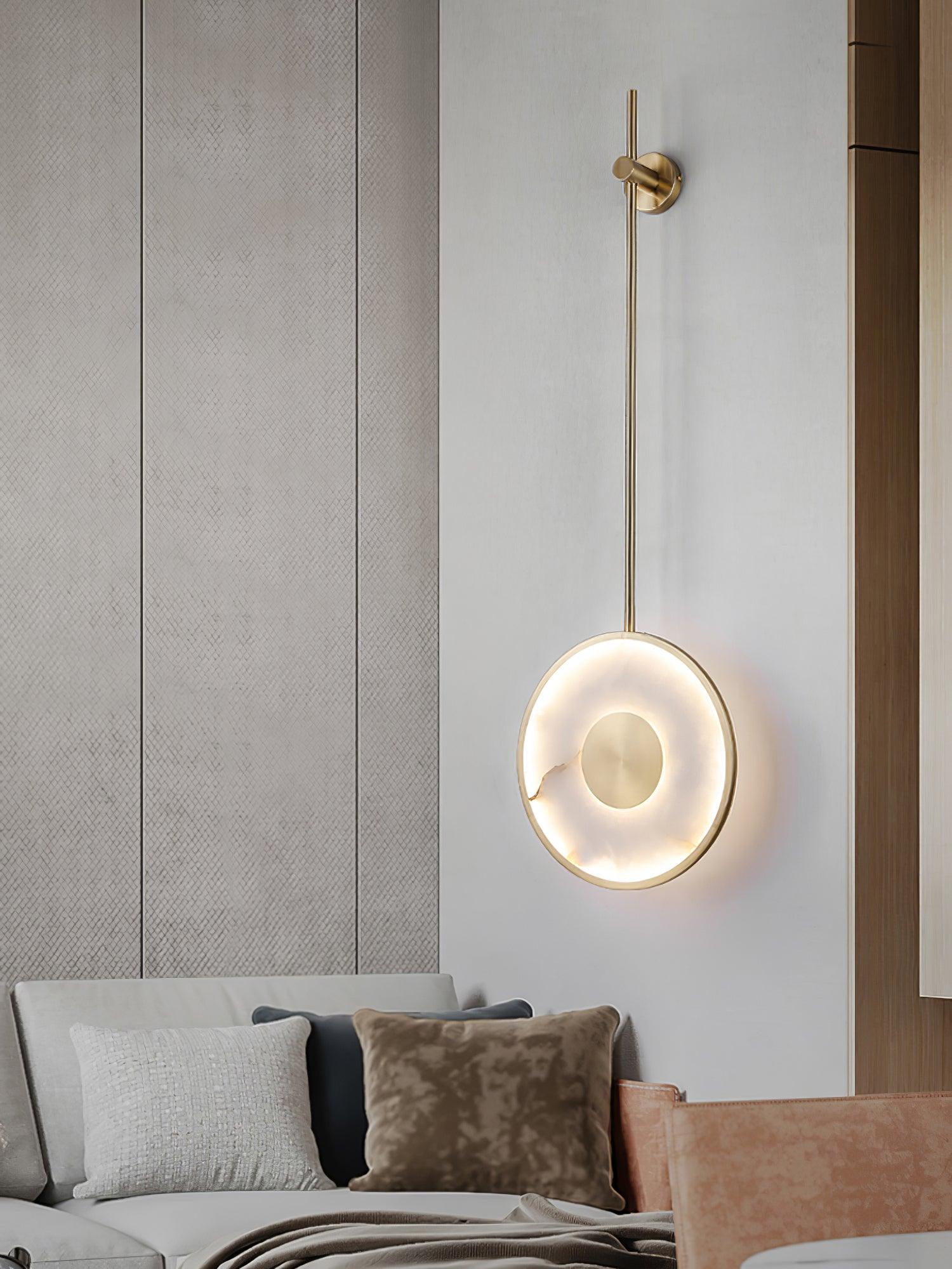 Vevelila Minimalist Alabaster Pendant Light - Neutral Decor