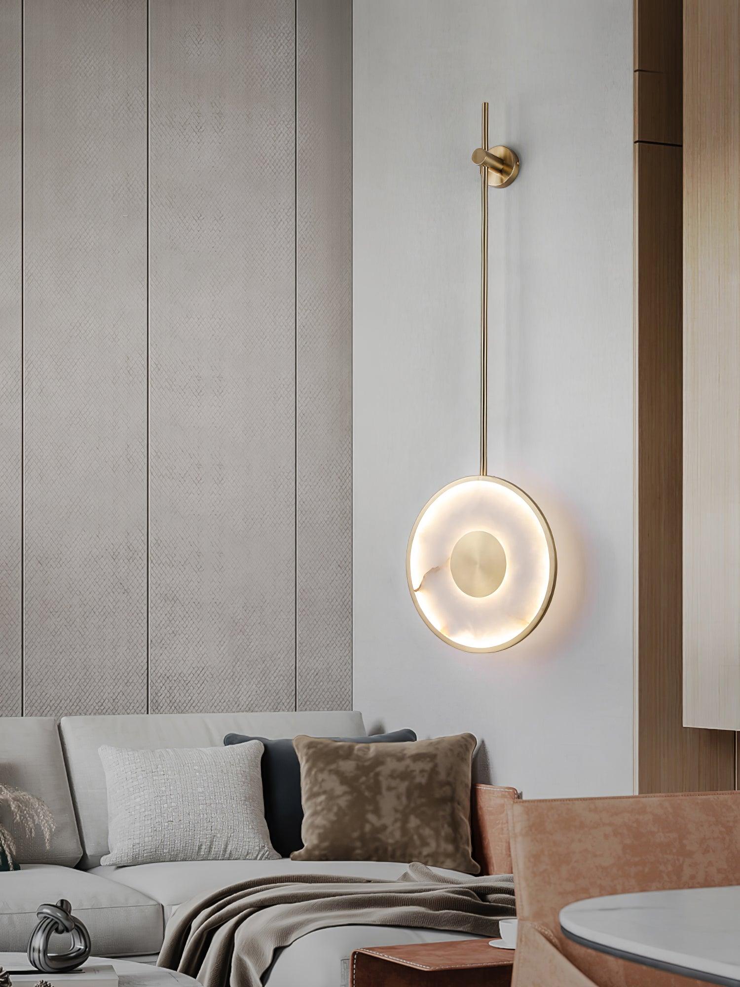 Vevelila Minimalist Alabaster Pendant Light - Neutral Decor