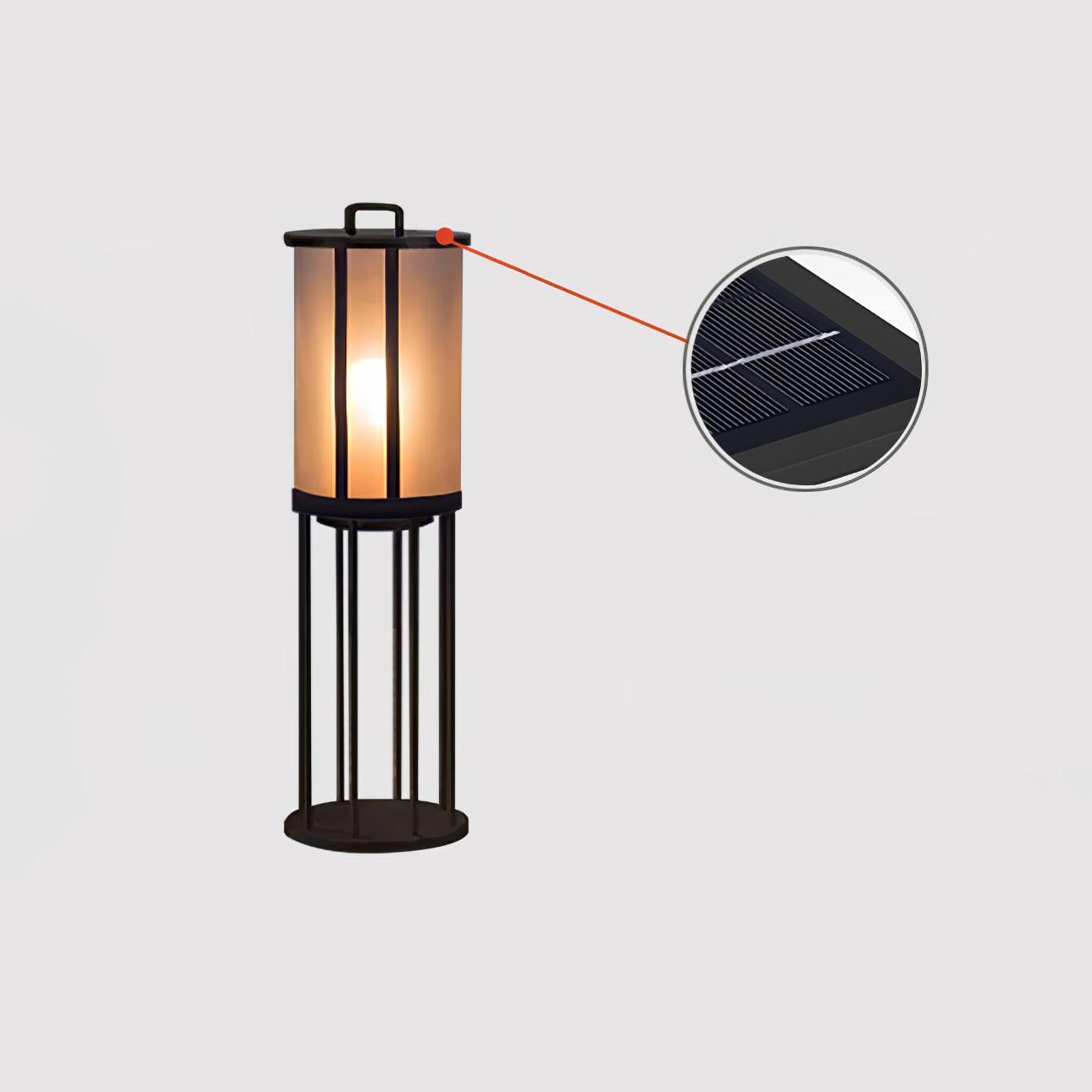Elrinarae Round Pillar  Lantern Outdoor Lamp
