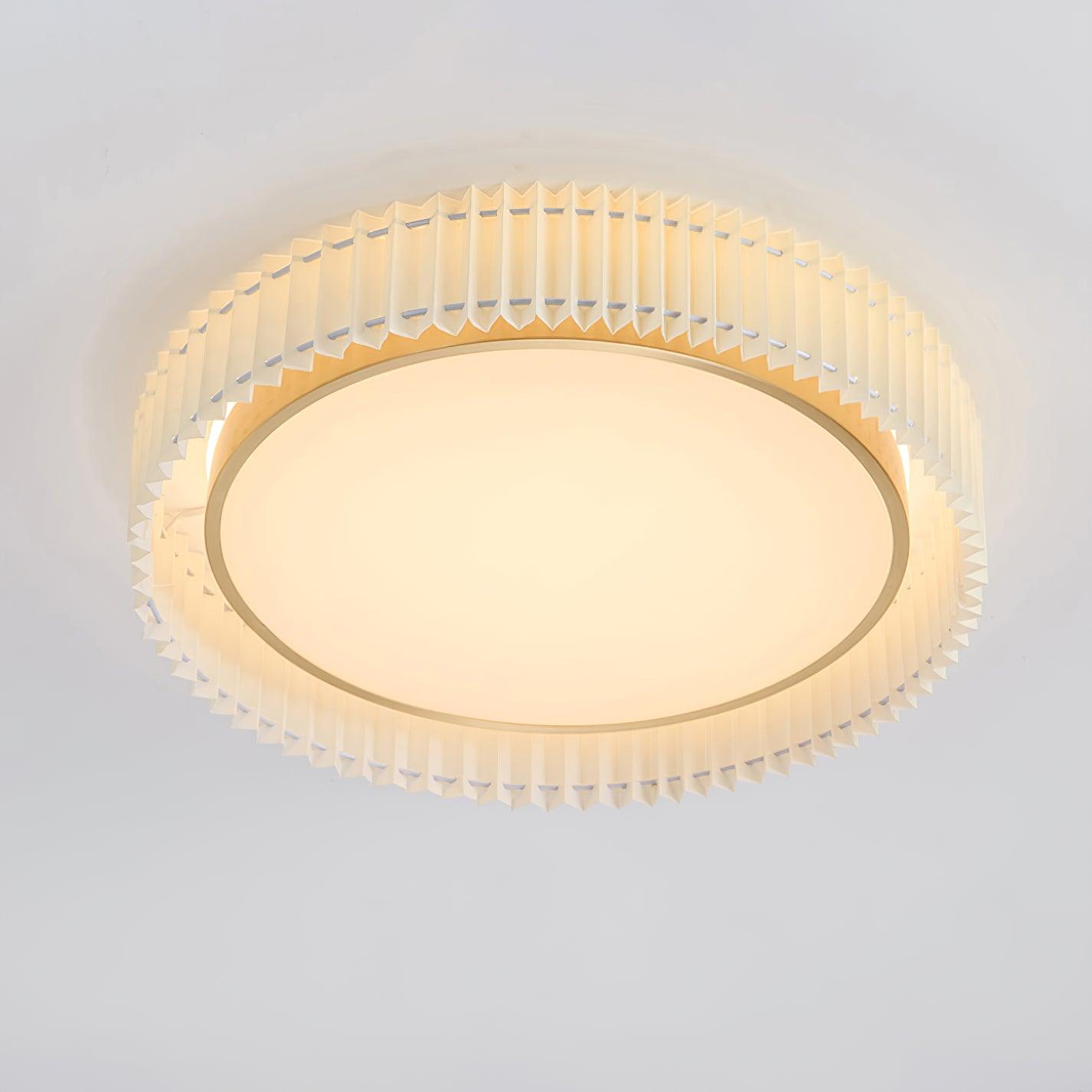 Corinila Round Pleated Fabric Ceiling Lamp
