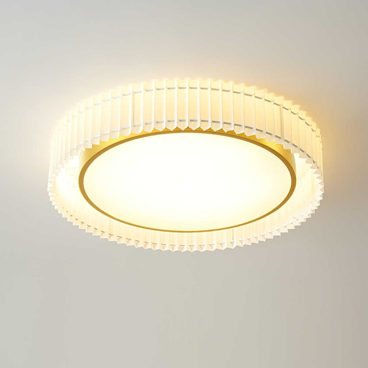 Corinila Round Pleated Fabric Ceiling Lamp
