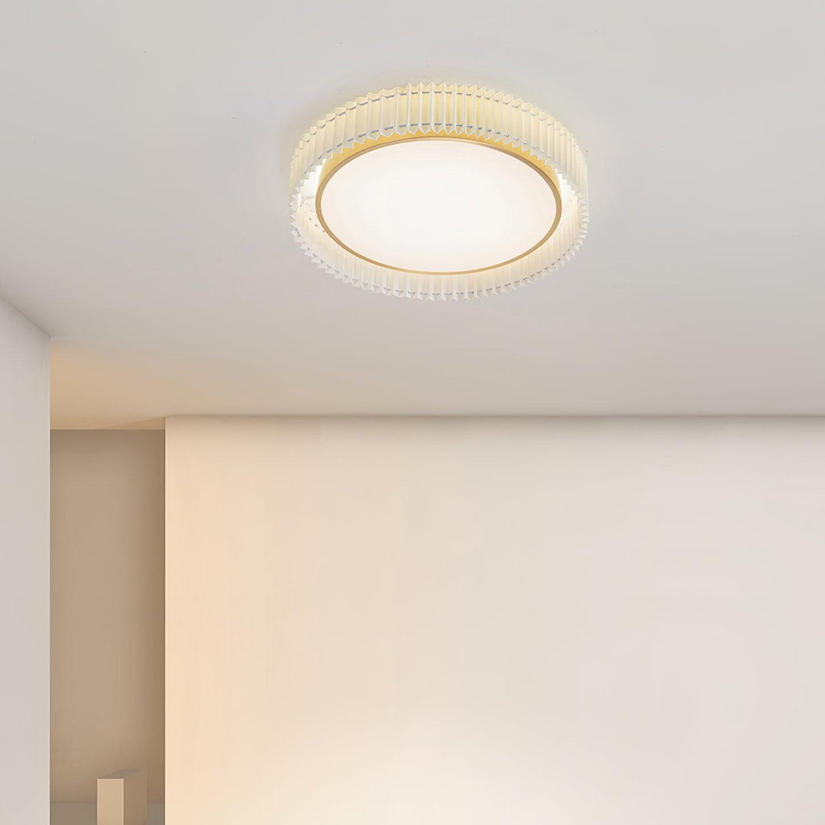Corinila Round Pleated Fabric Ceiling Lamp