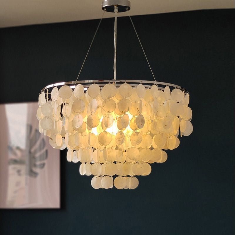 Esileth Postmodern Luxury Shell Wind Chime Chandelier