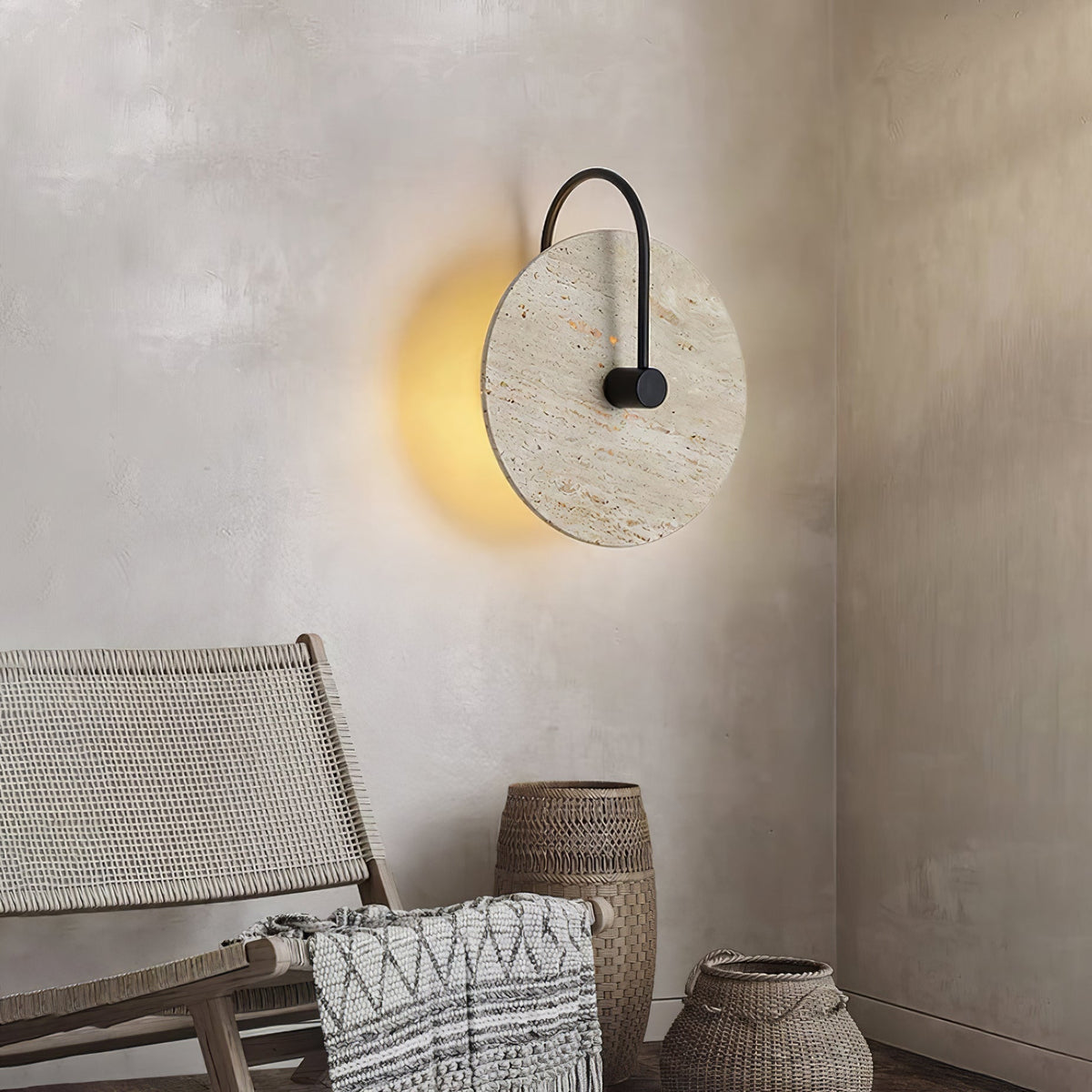 Ulsk Travertine Wall Light