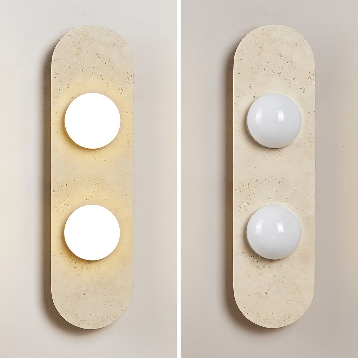 Zasoliel Minimalist Travertine Wall Light