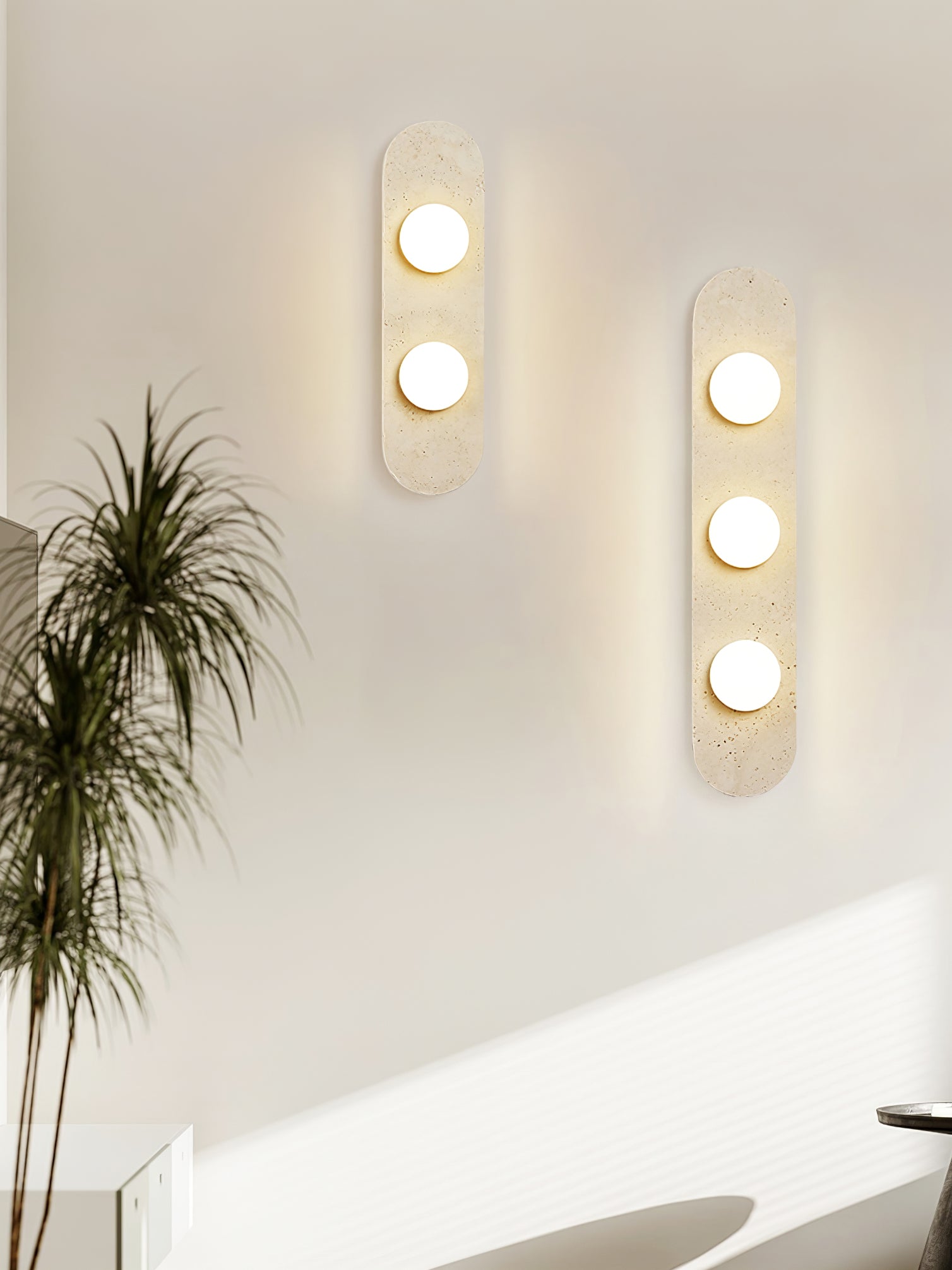 Zasoliel Minimalist Travertine Wall Light