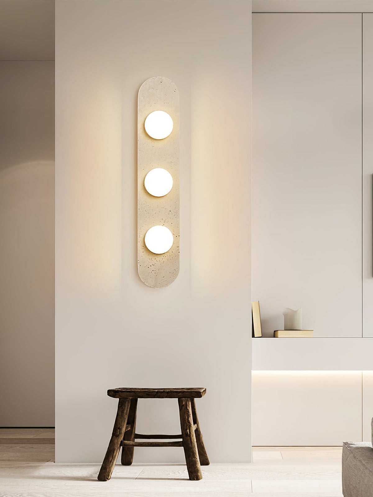 Zasoliel Minimalist Travertine Wall Light