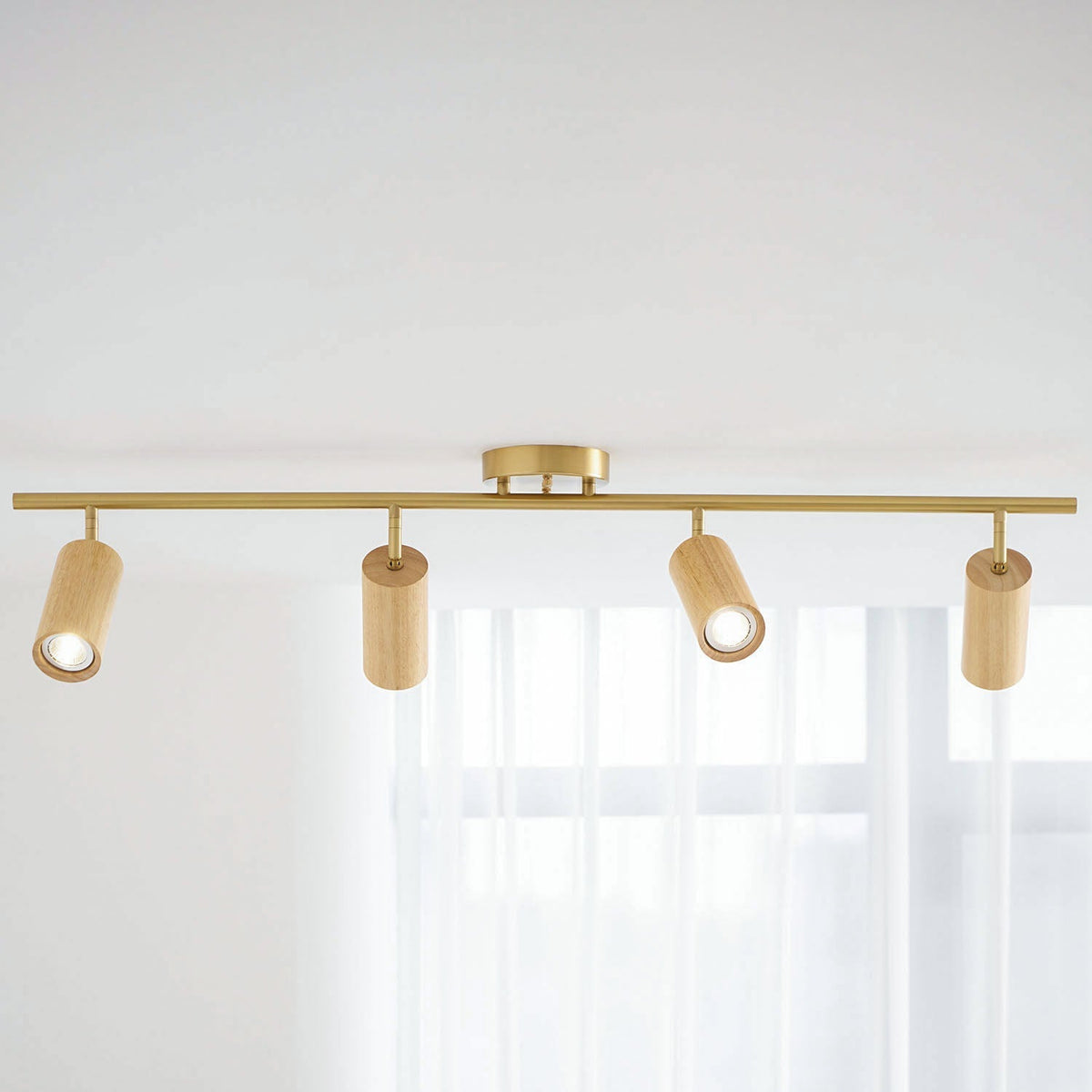 Caspwell Wood Flush Mount Ceiling Light