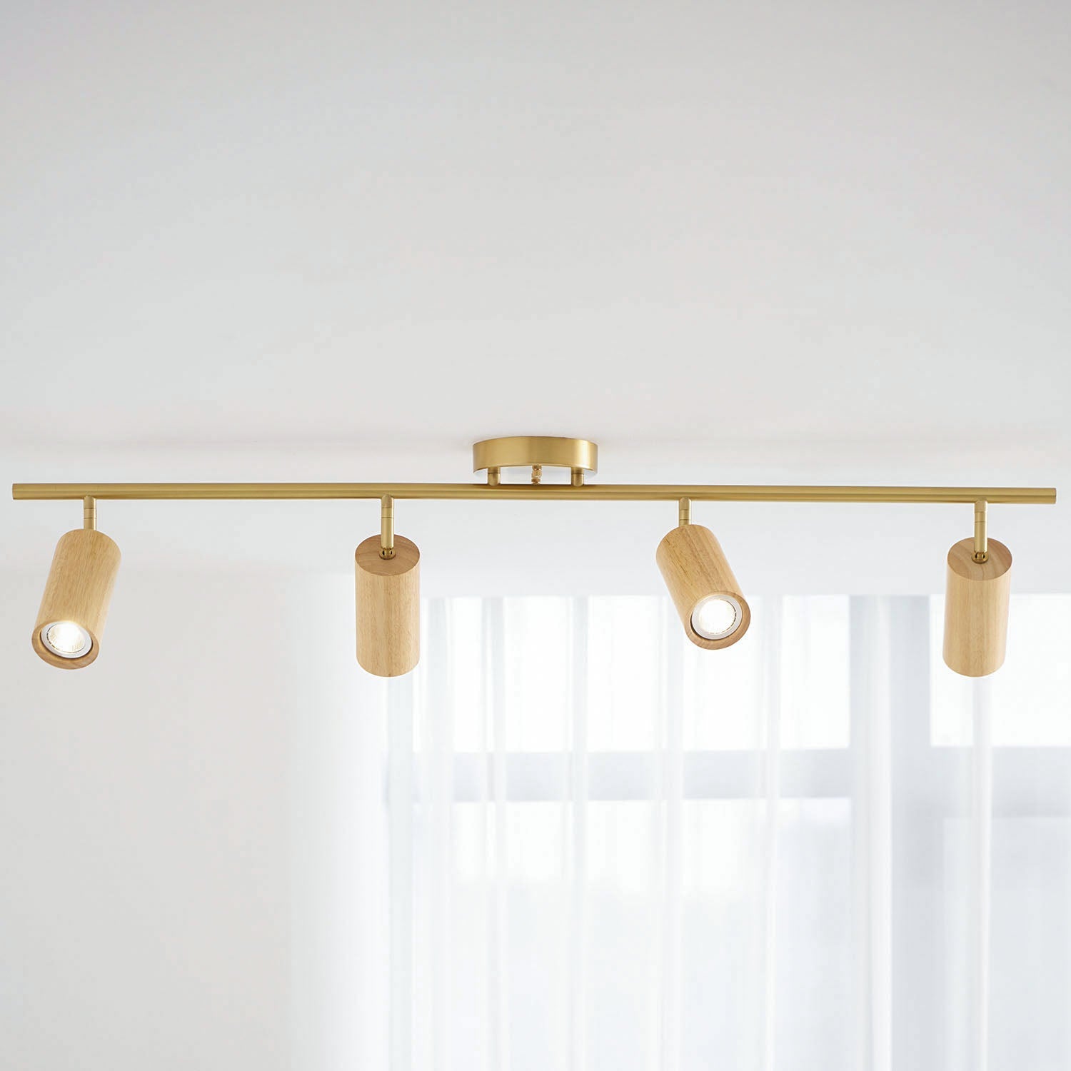 Caspwell Wood Flush Mount Ceiling Light