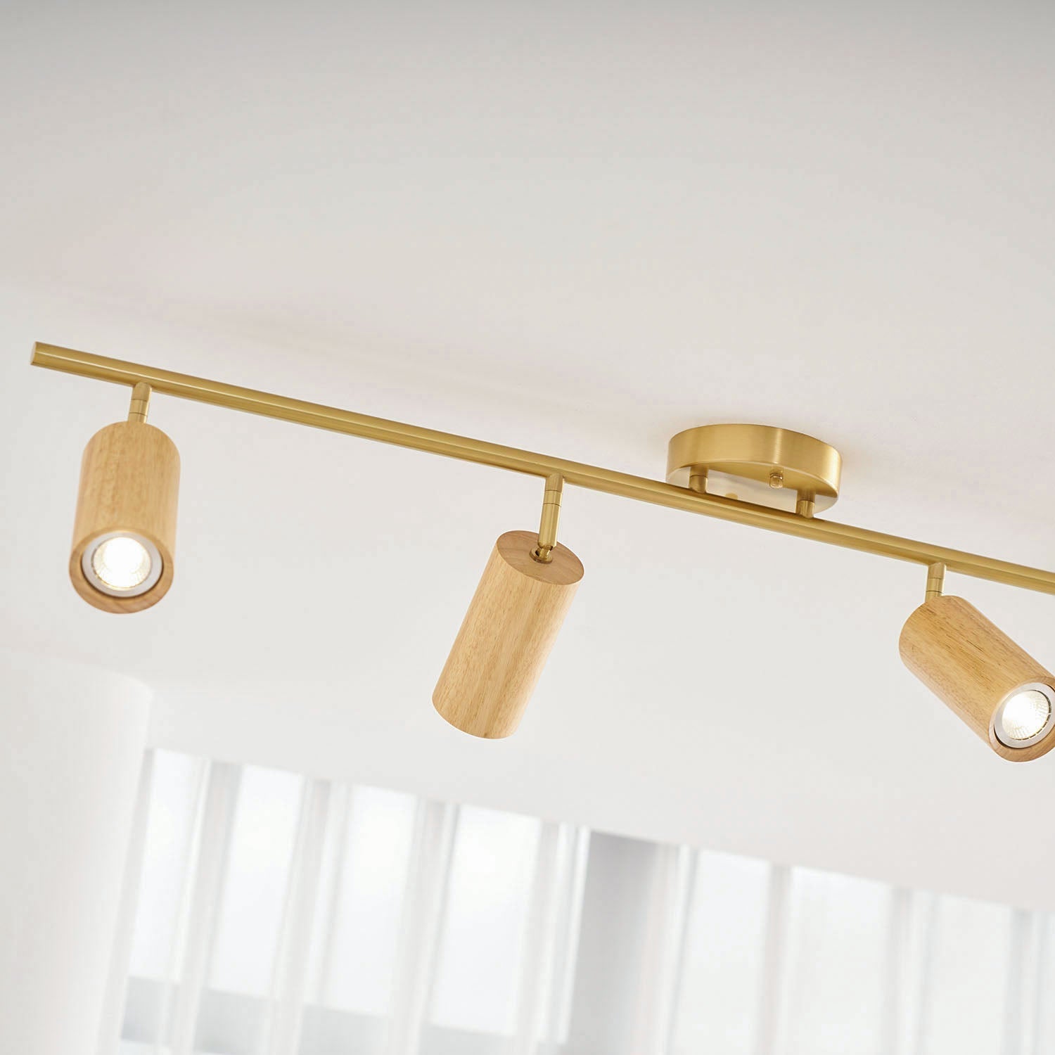 Caspwell Wood Flush Mount Ceiling Light