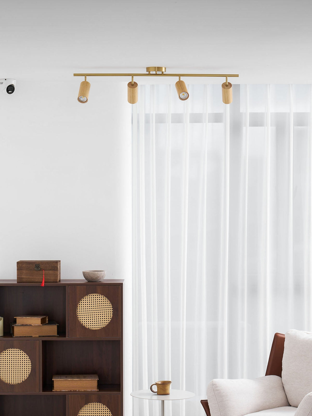 Caspwell Wood Flush Mount Ceiling Light