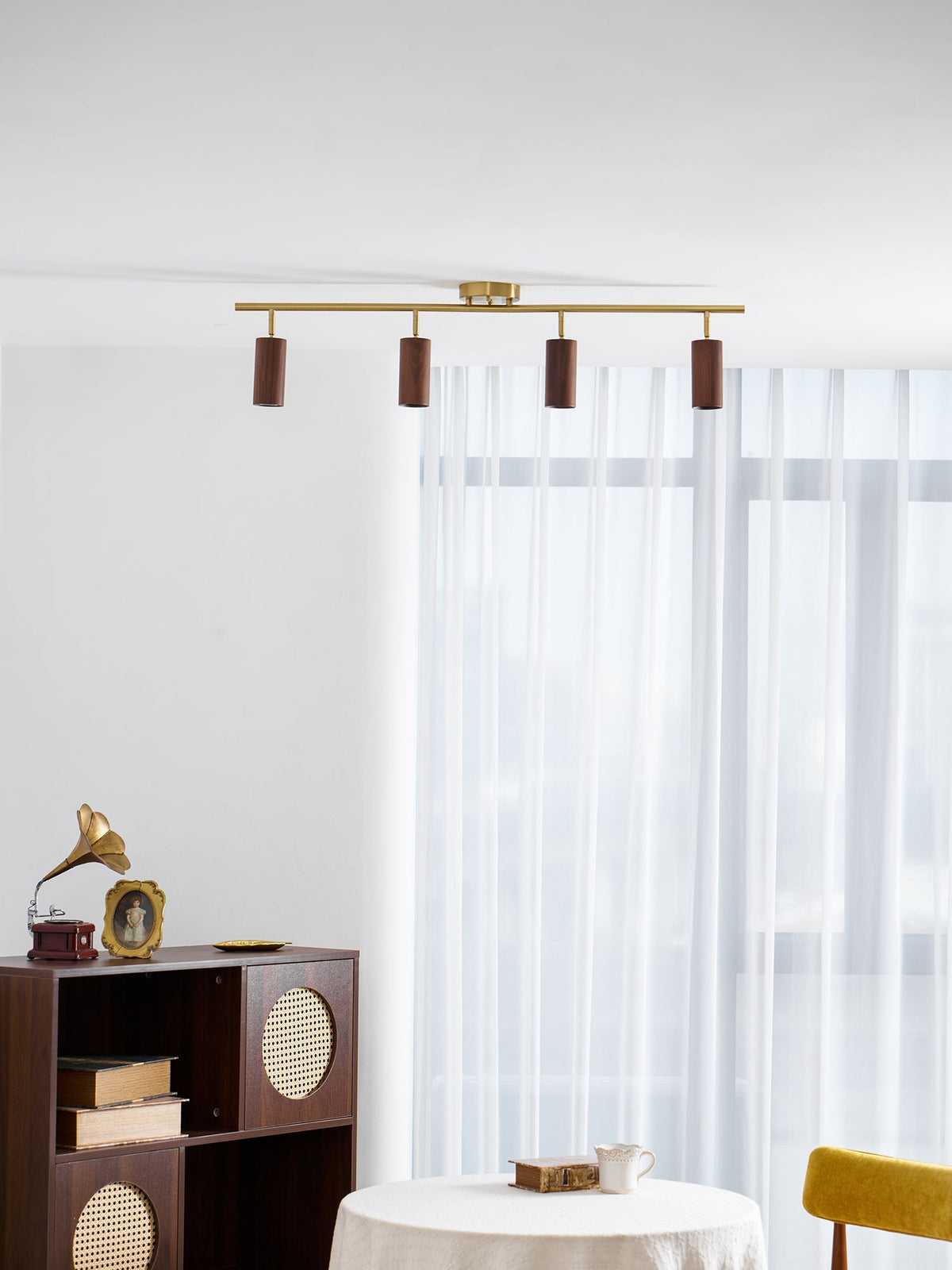 Caspwell Wood Flush Mount Ceiling Light