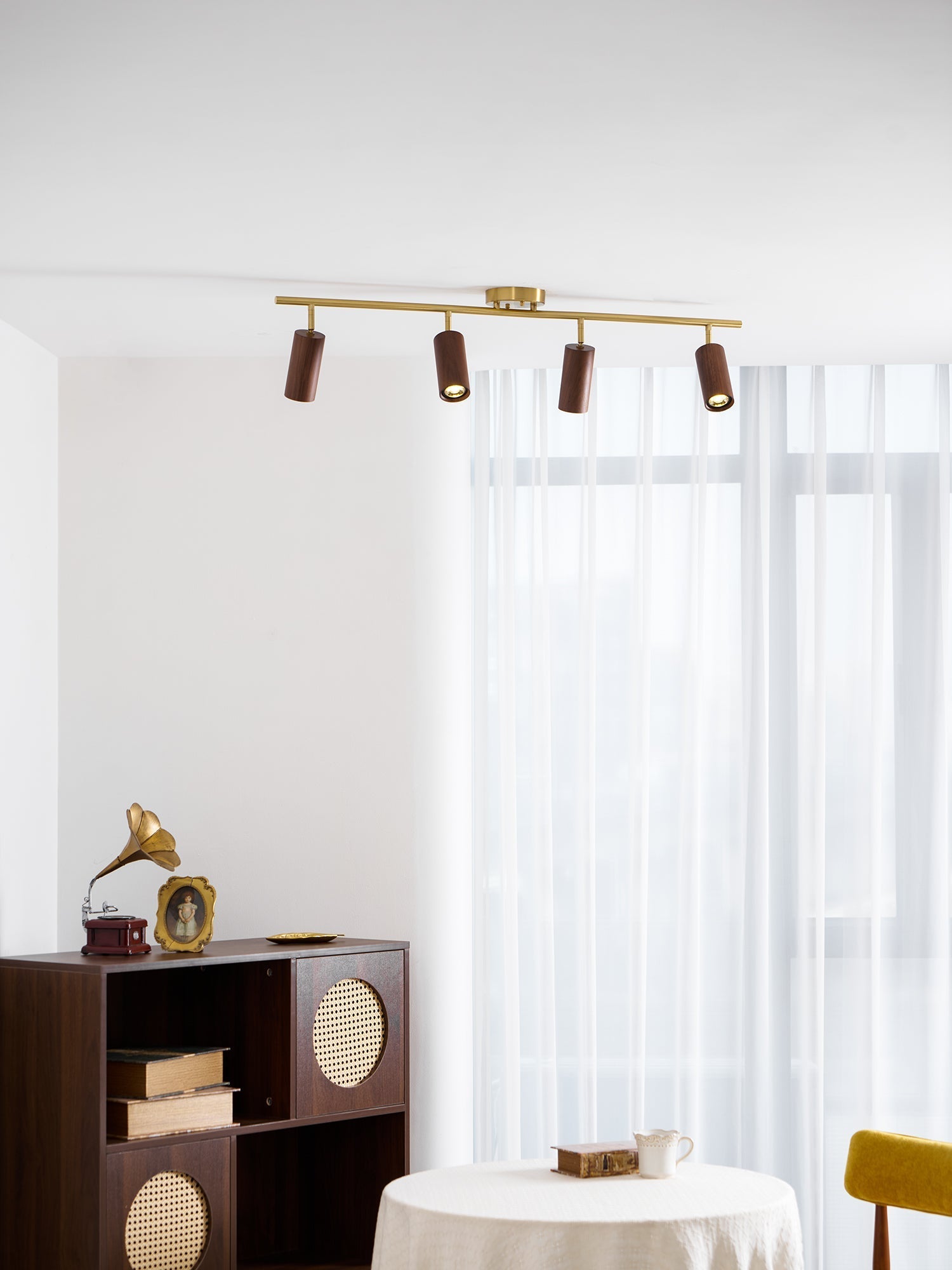 Caspwell Wood Flush Mount Ceiling Light