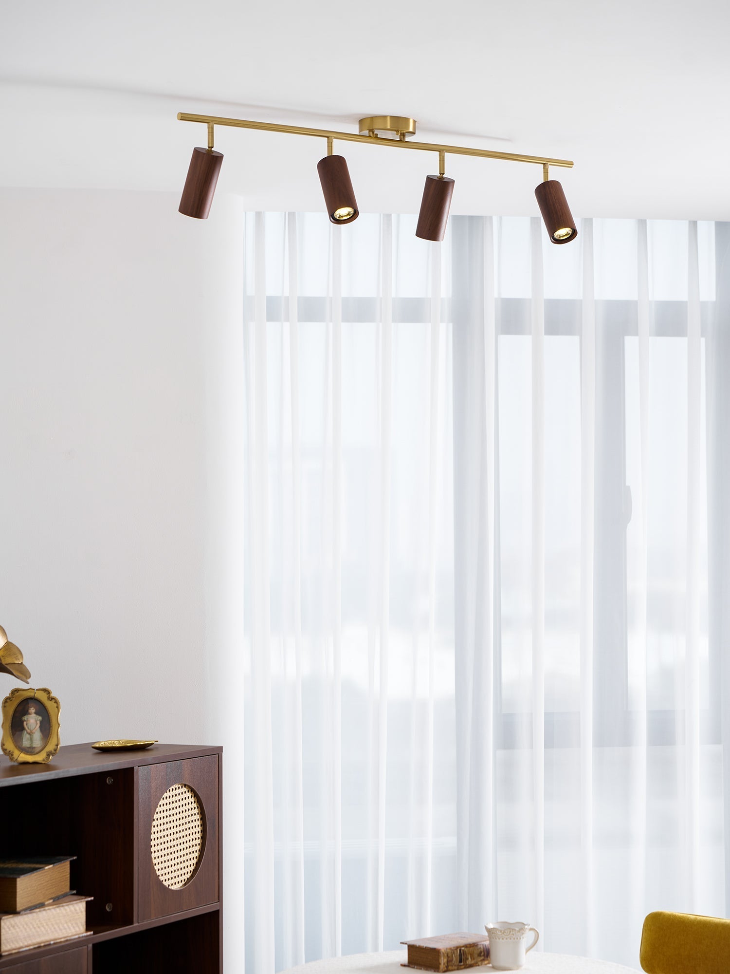 Caspwell Wood Flush Mount Ceiling Light