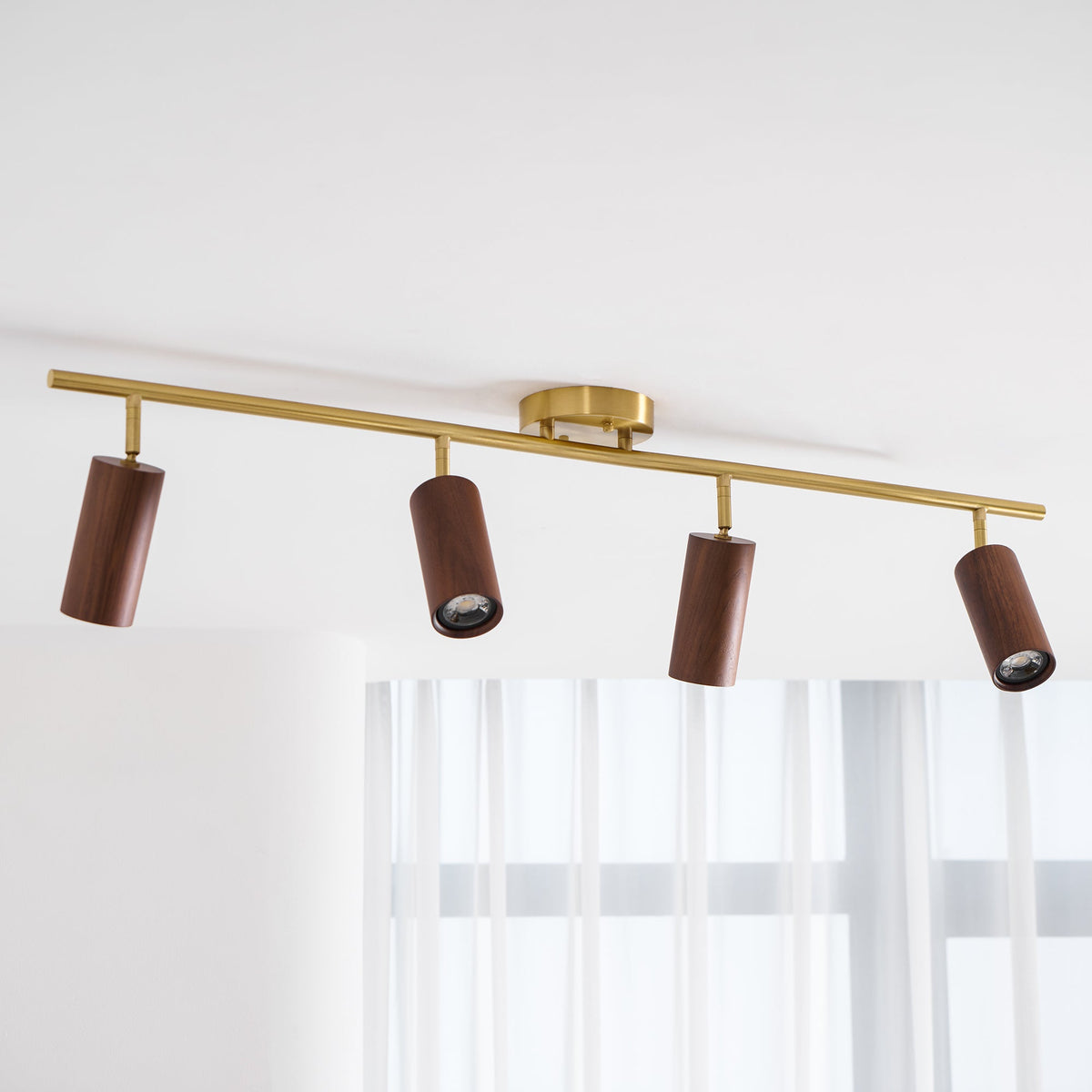 Caspwell Wood Flush Mount Ceiling Light