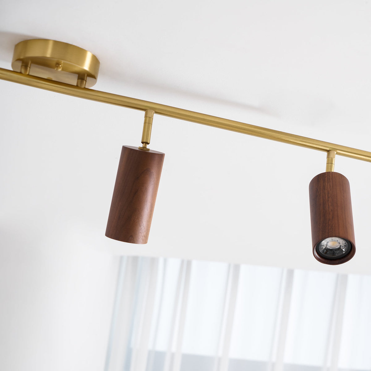 Caspwell Wood Flush Mount Ceiling Light