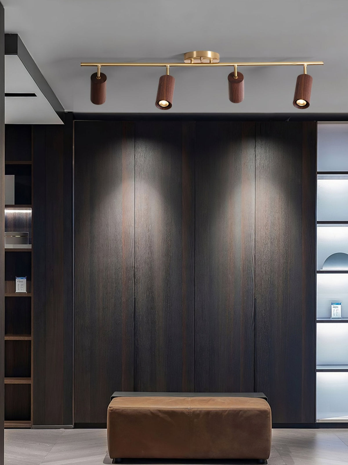 Caspwell Wood Flush Mount Ceiling Light