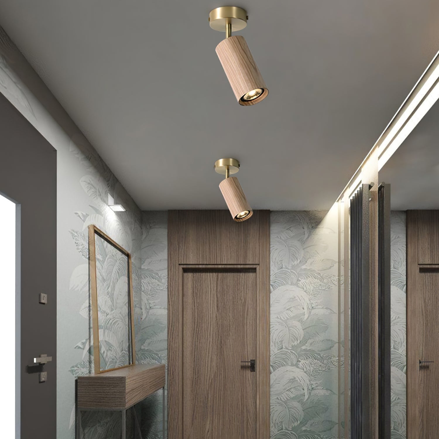 Usolila Modern Minimalist Wood Ceiling Light - Neutral Decor