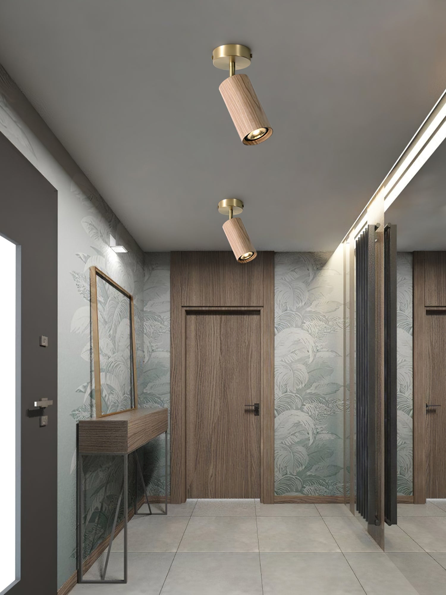 Caspwell Wood Flush Mount Ceiling Light
