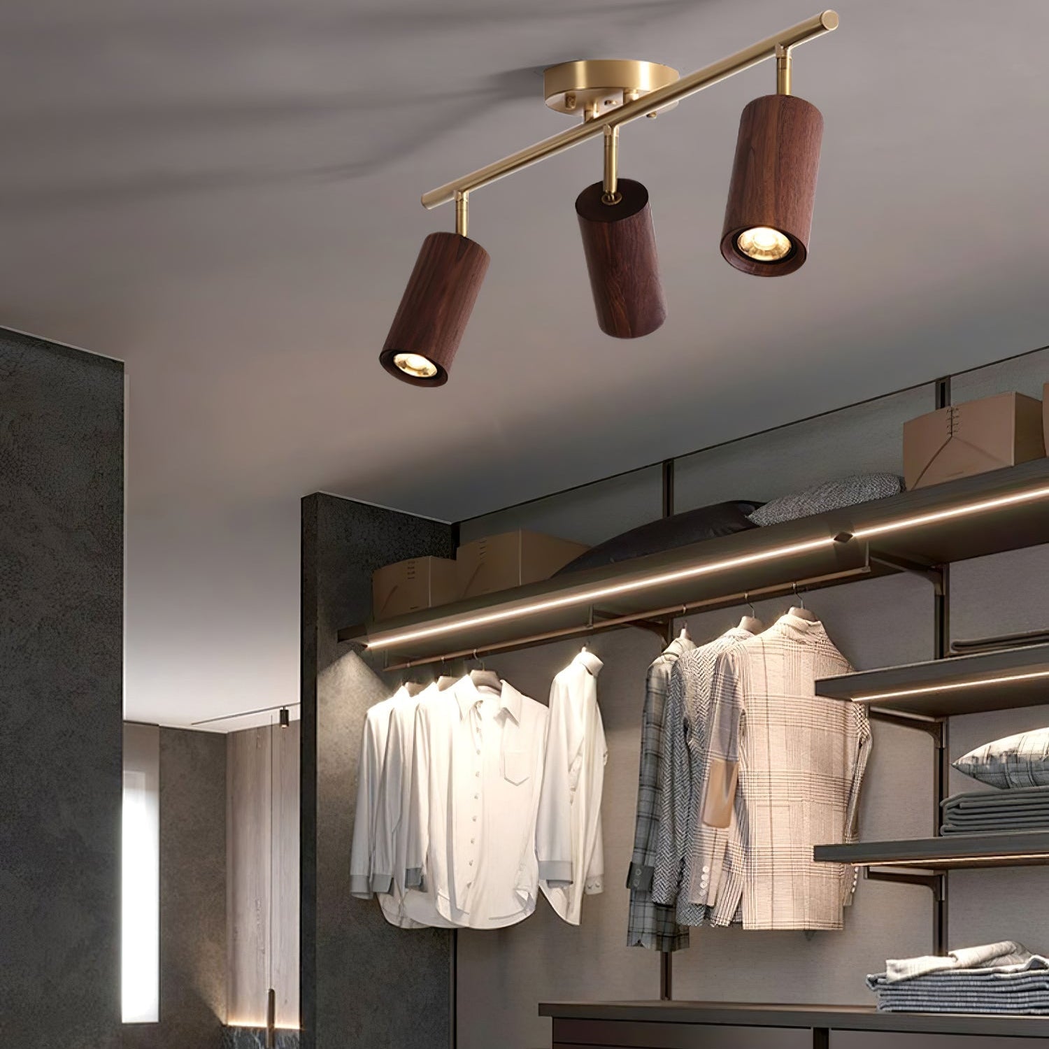 Usolila Modern Minimalist Wood Ceiling Light - Neutral Decor