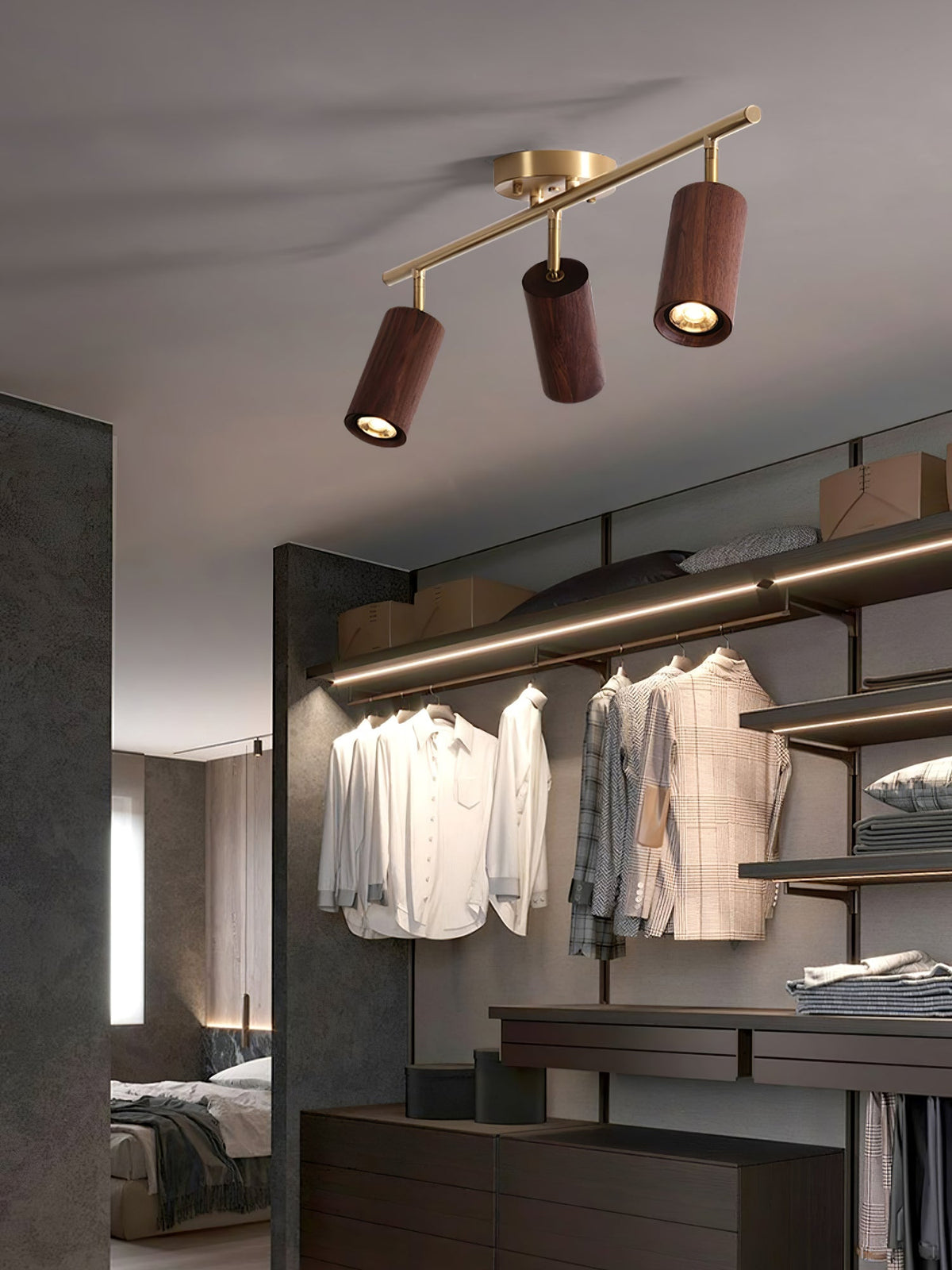 Caspwell Wood Flush Mount Ceiling Light