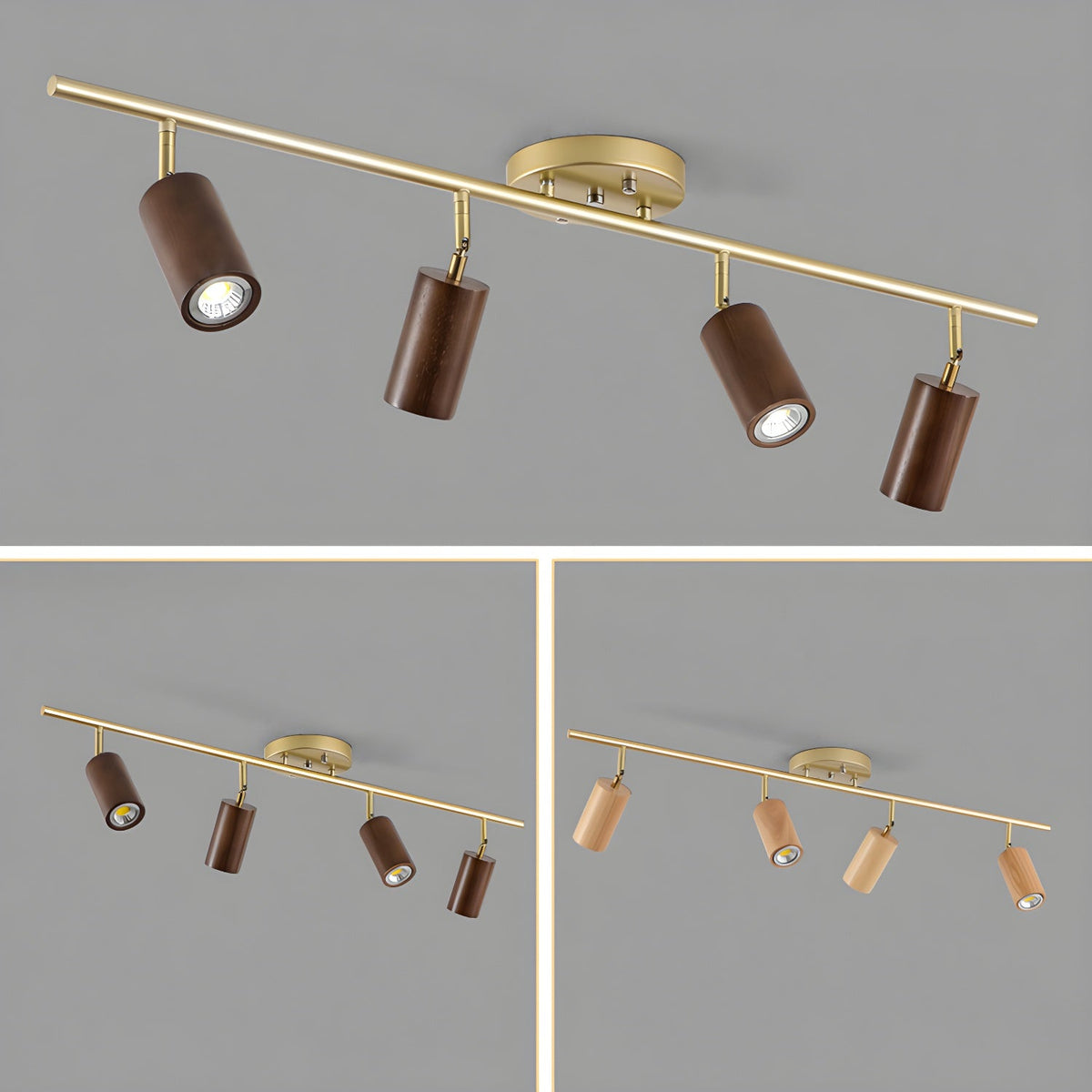 Caspwell Wood Flush Mount Ceiling Light