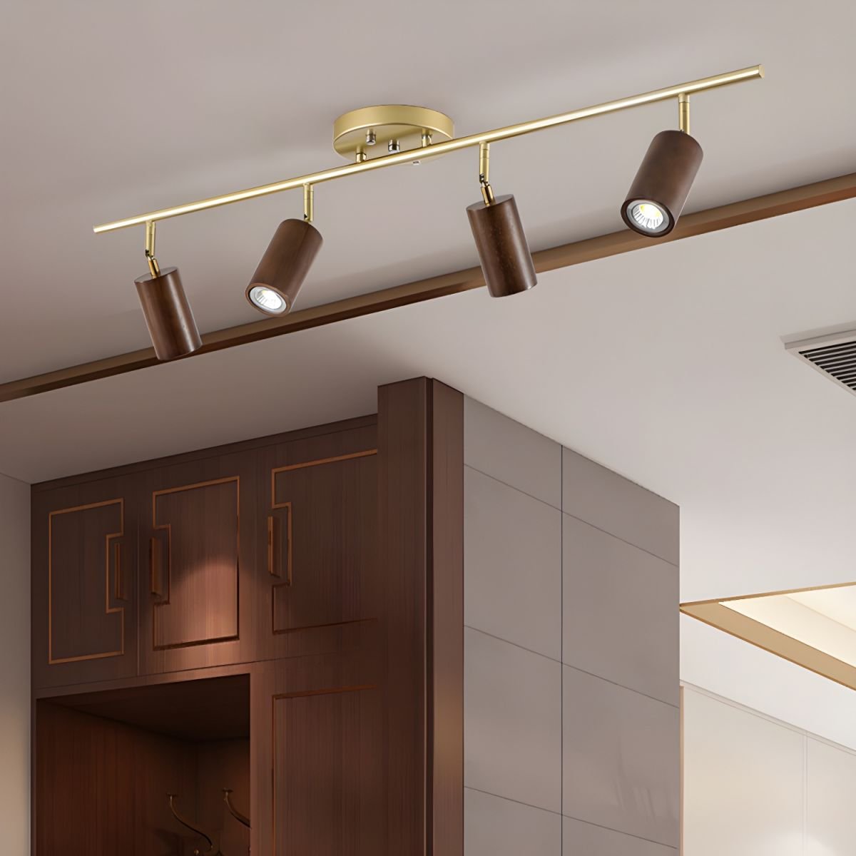Caspwell Wood Flush Mount Ceiling Light