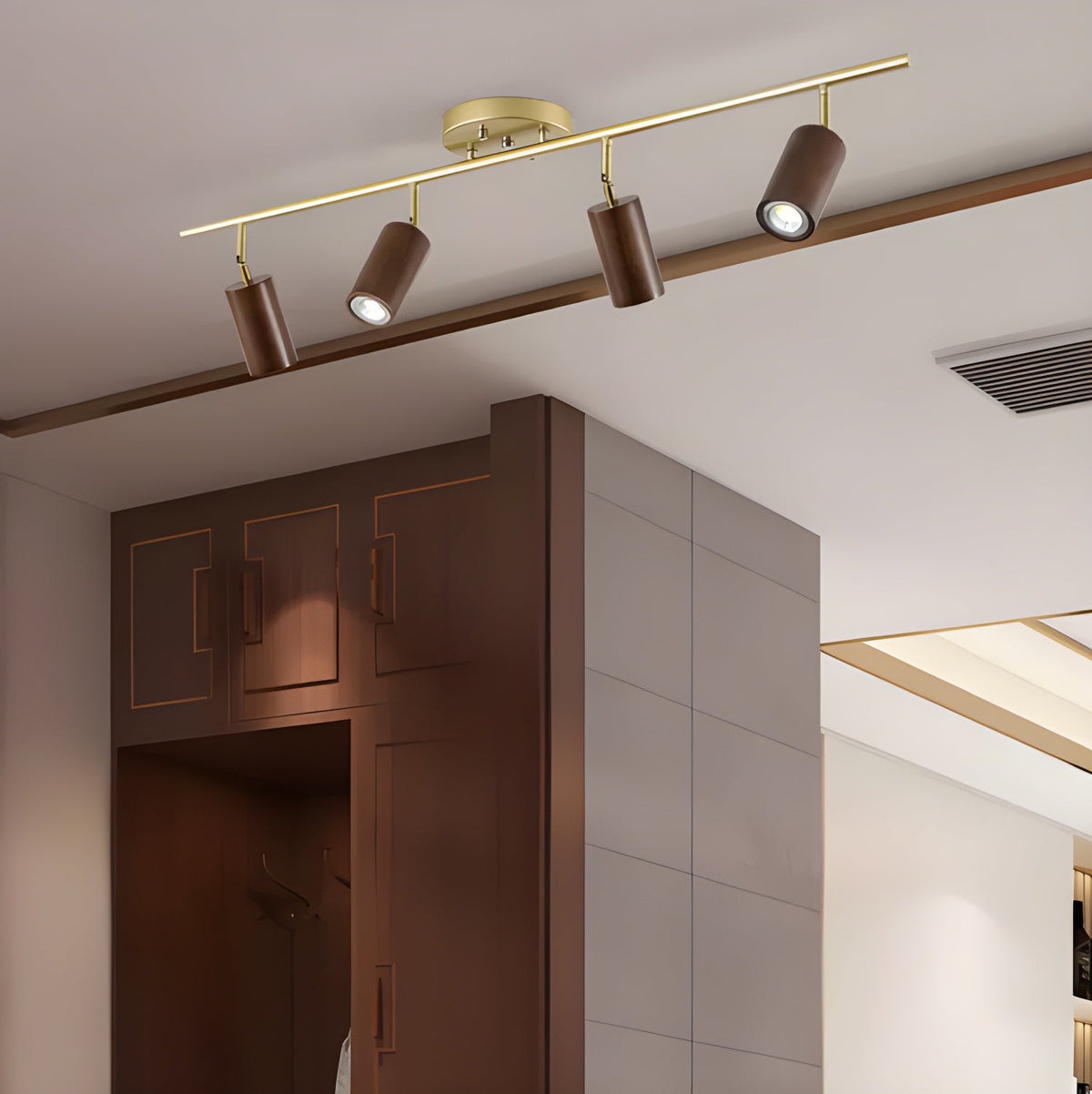 Caspwell Wood Flush Mount Ceiling Light