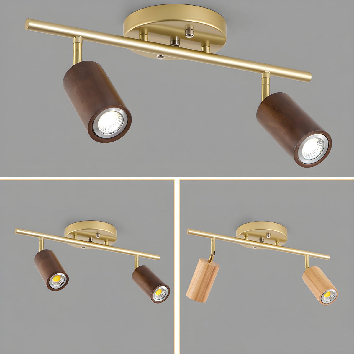 Caspwell Wood Flush Mount Ceiling Light