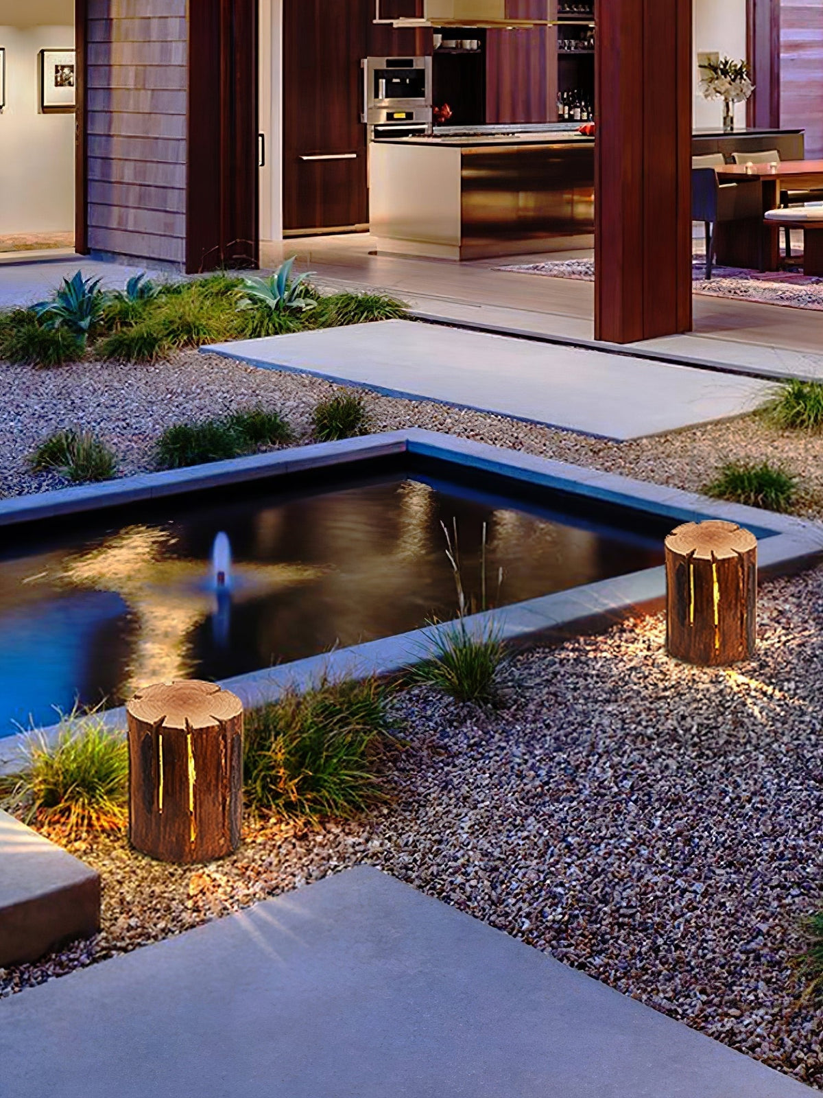 Lemn Log Outdoor LED Light