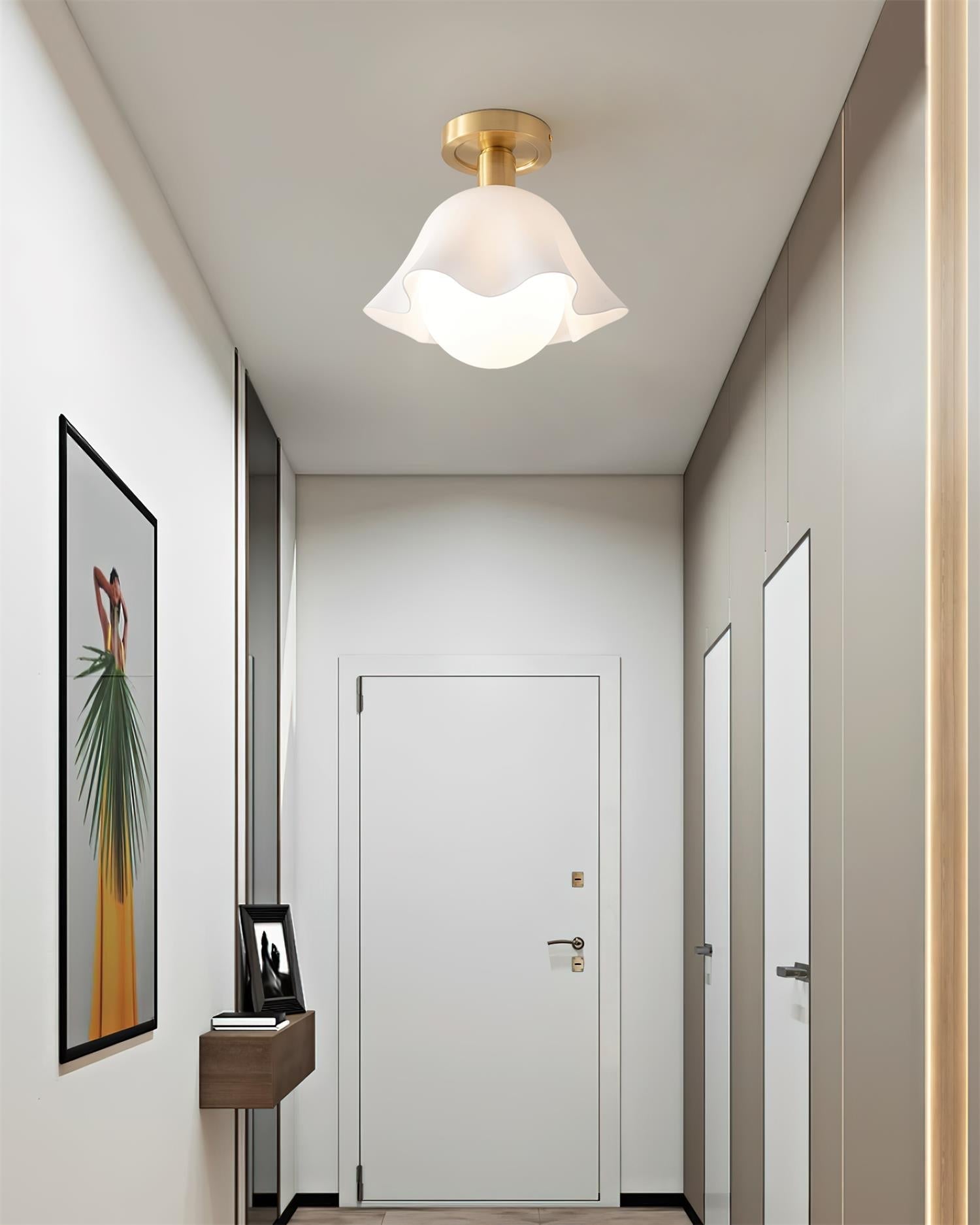 Petalia Semi-Flush Mount Ceiling Light - Neutral Decor