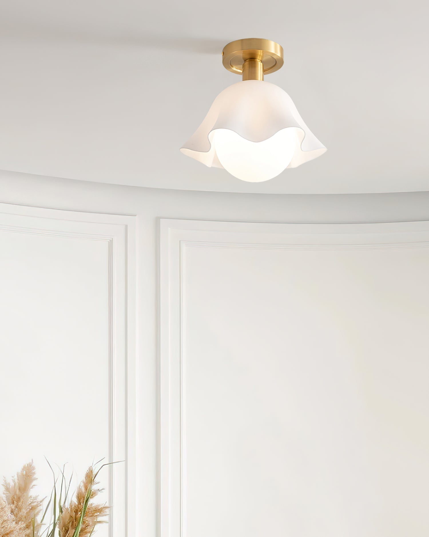 Petalia Semi-Flush Mount Ceiling Light - Neutral Decor