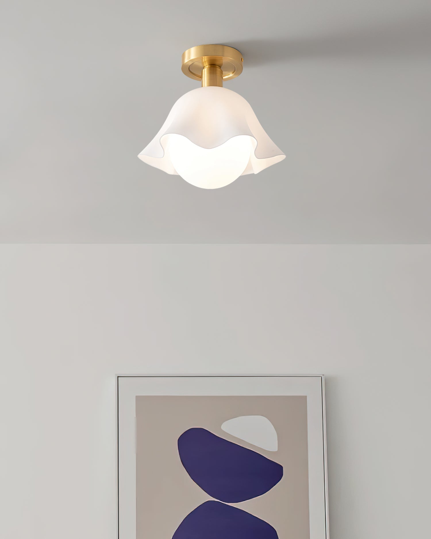 Petalia Semi-Flush Mount Ceiling Light - Neutral Decor