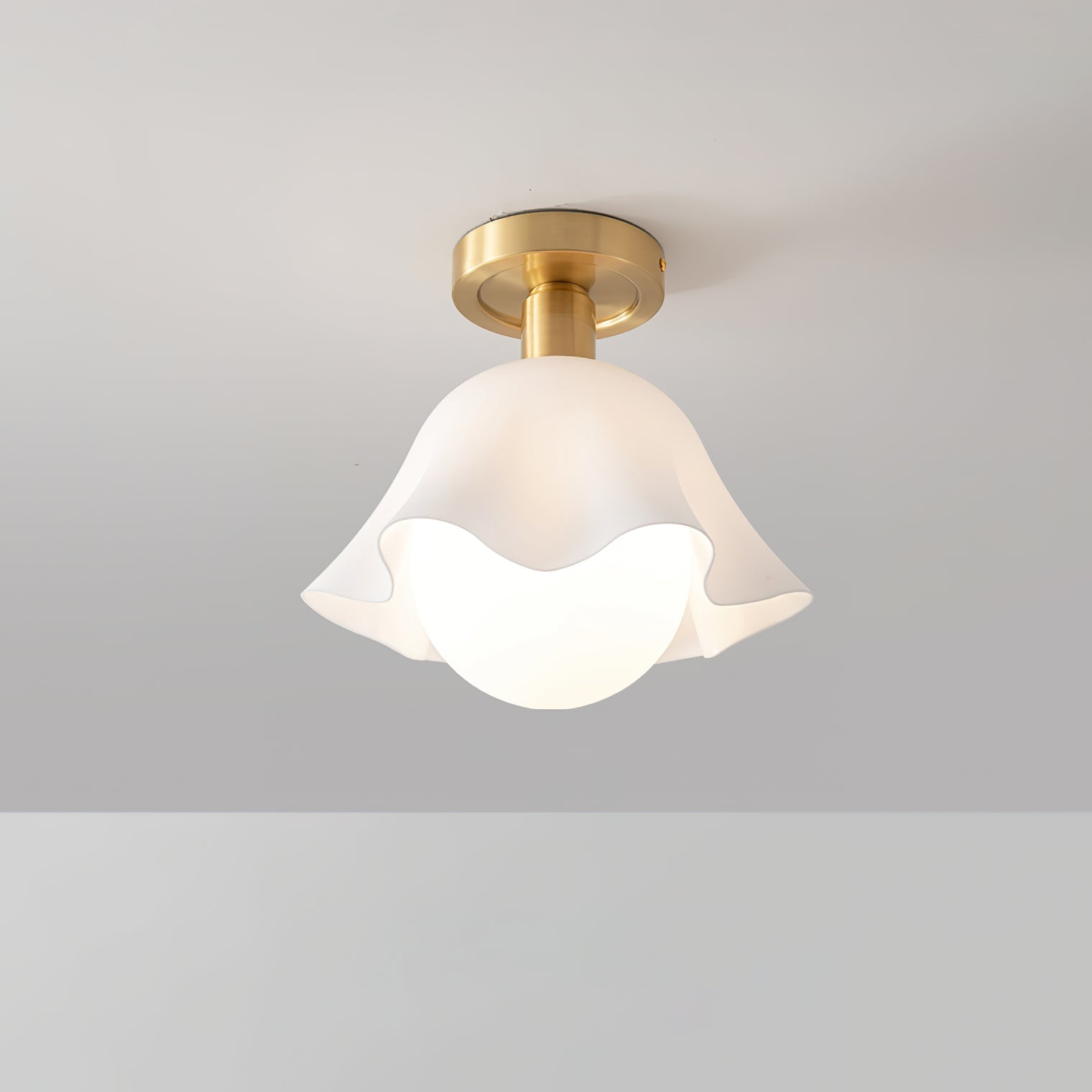 Petalia Semi-Flush Mount Ceiling Light - Neutral Decor