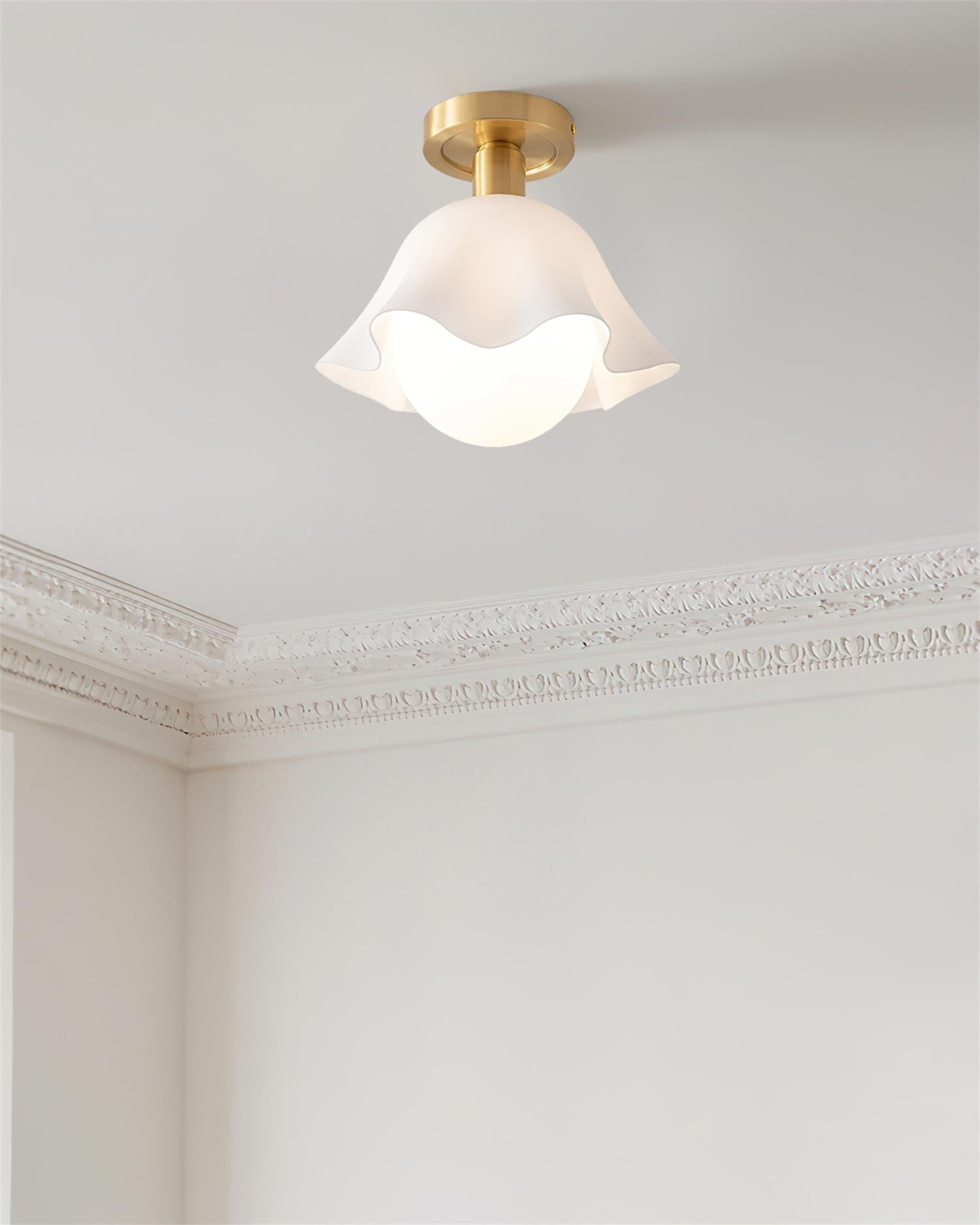 Petalia Semi-Flush Mount Ceiling Light - Neutral Decor