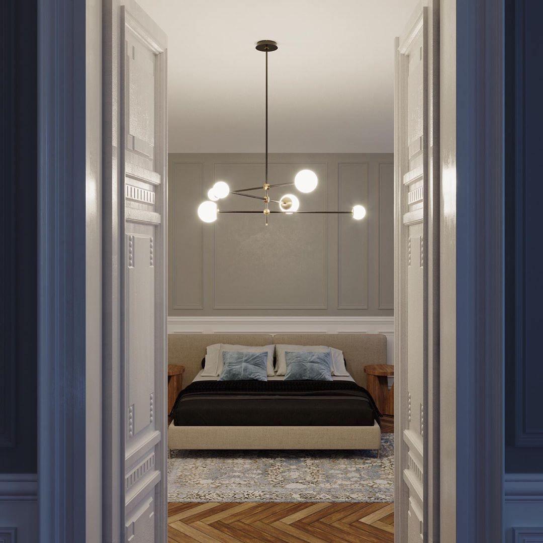 Celirissa Chandelier SI Brass Glass Globe