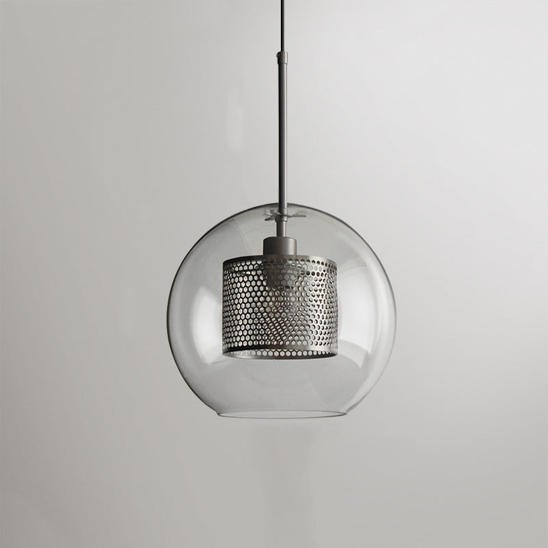 Arisha Golden Pendant Light, /Glass, Globe/Cylindric - Neutral Decor