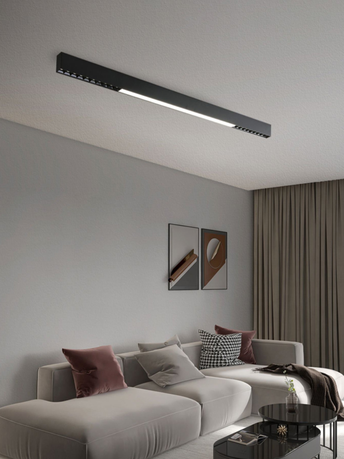 Line Modern Aluminum Floating Light
