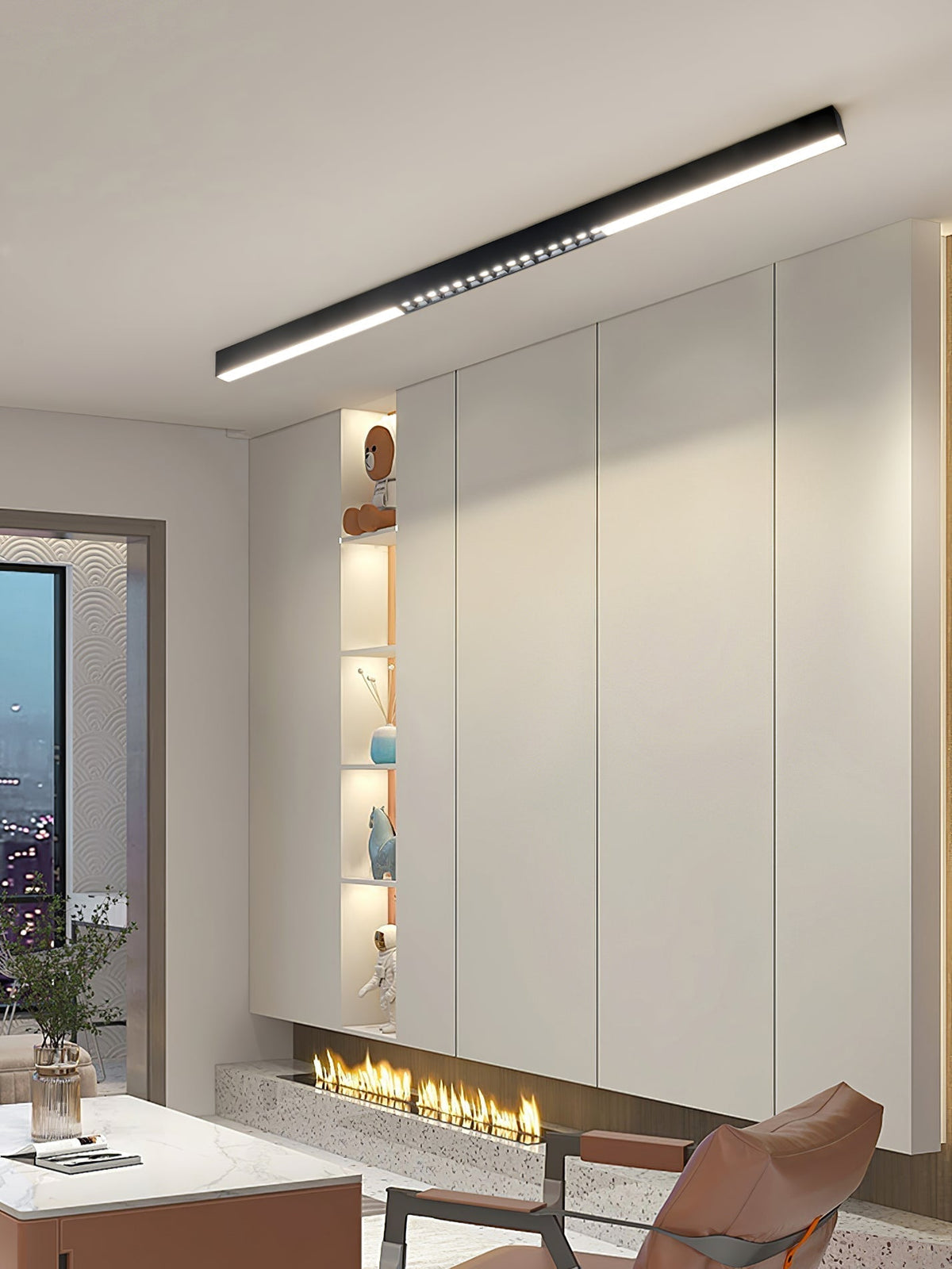 Line Modern Aluminum Floating Light