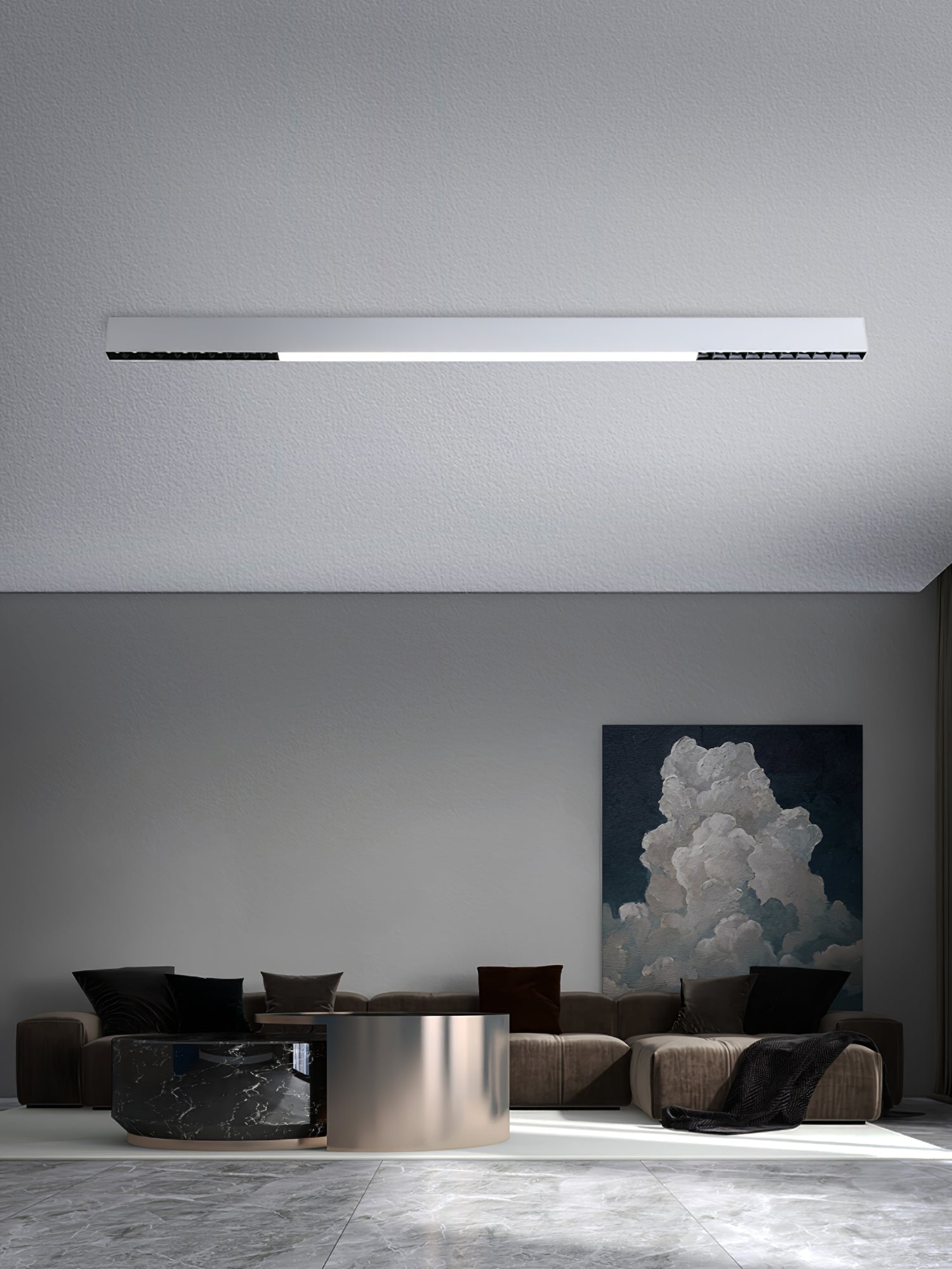 Line Modern Aluminum Floating Light