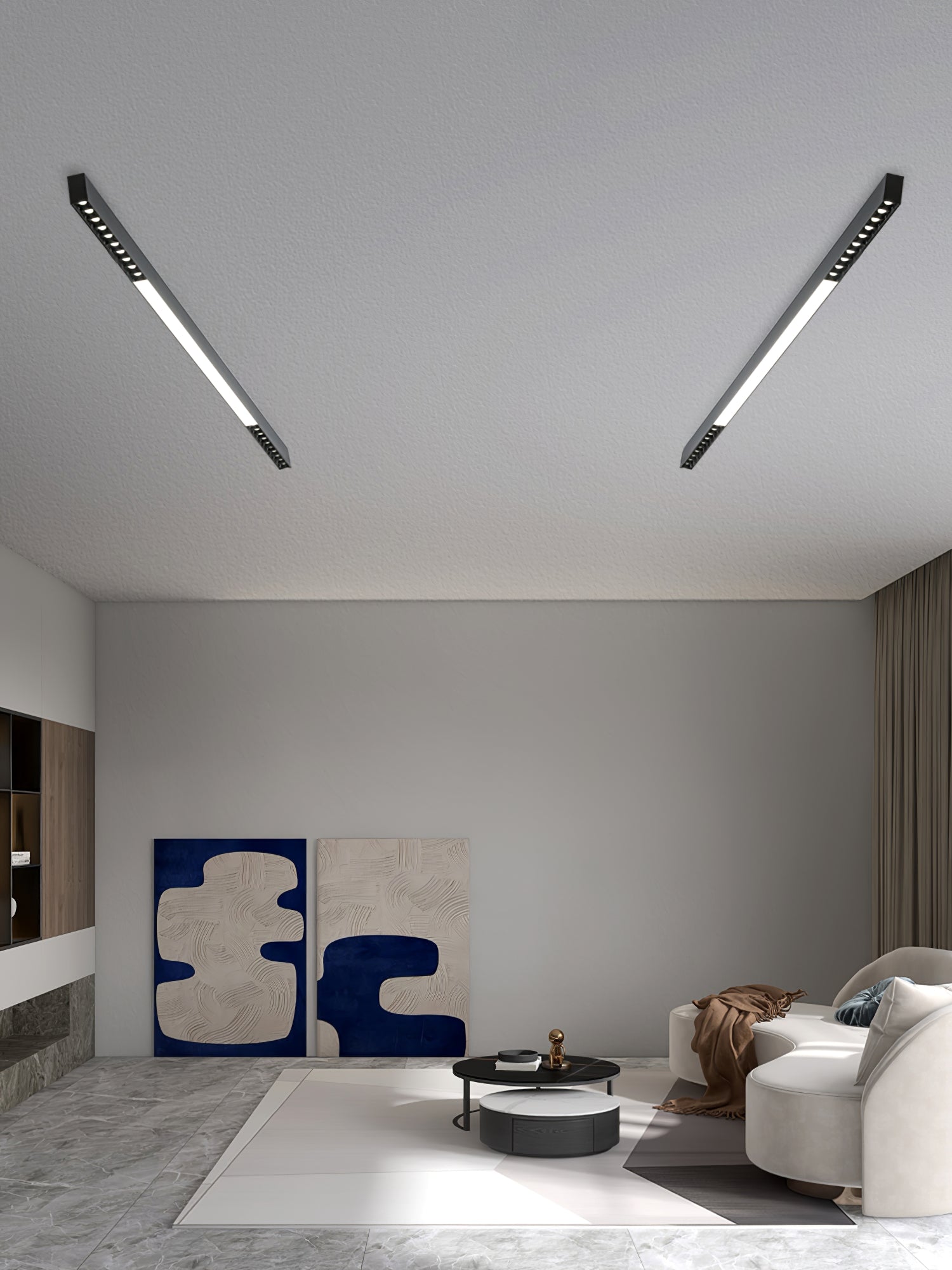 Line Modern Aluminum Floating Light