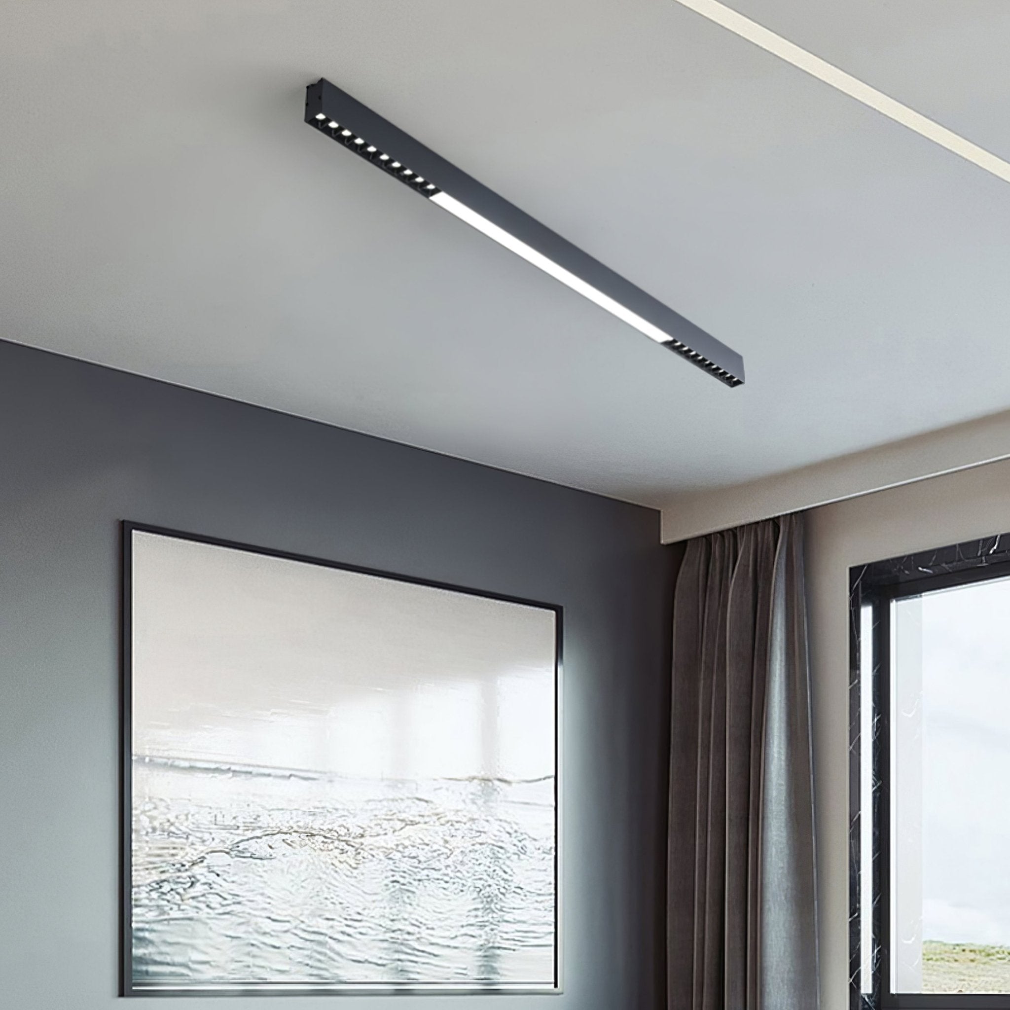 Line Modern Aluminum Floating Light
