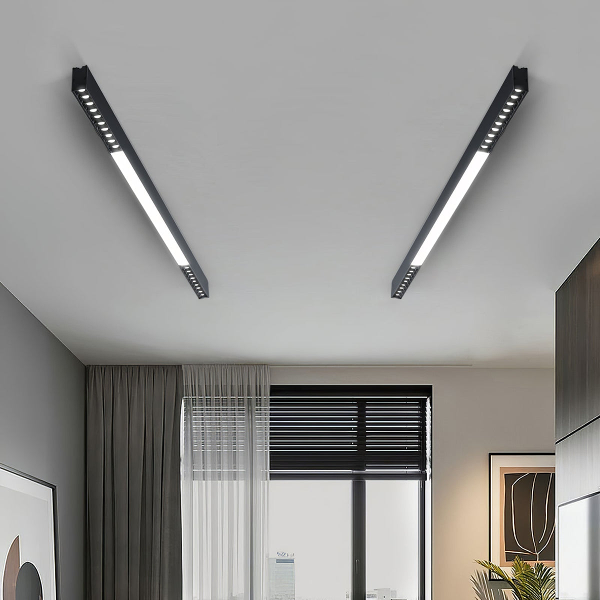 Line Modern Aluminum Floating Light